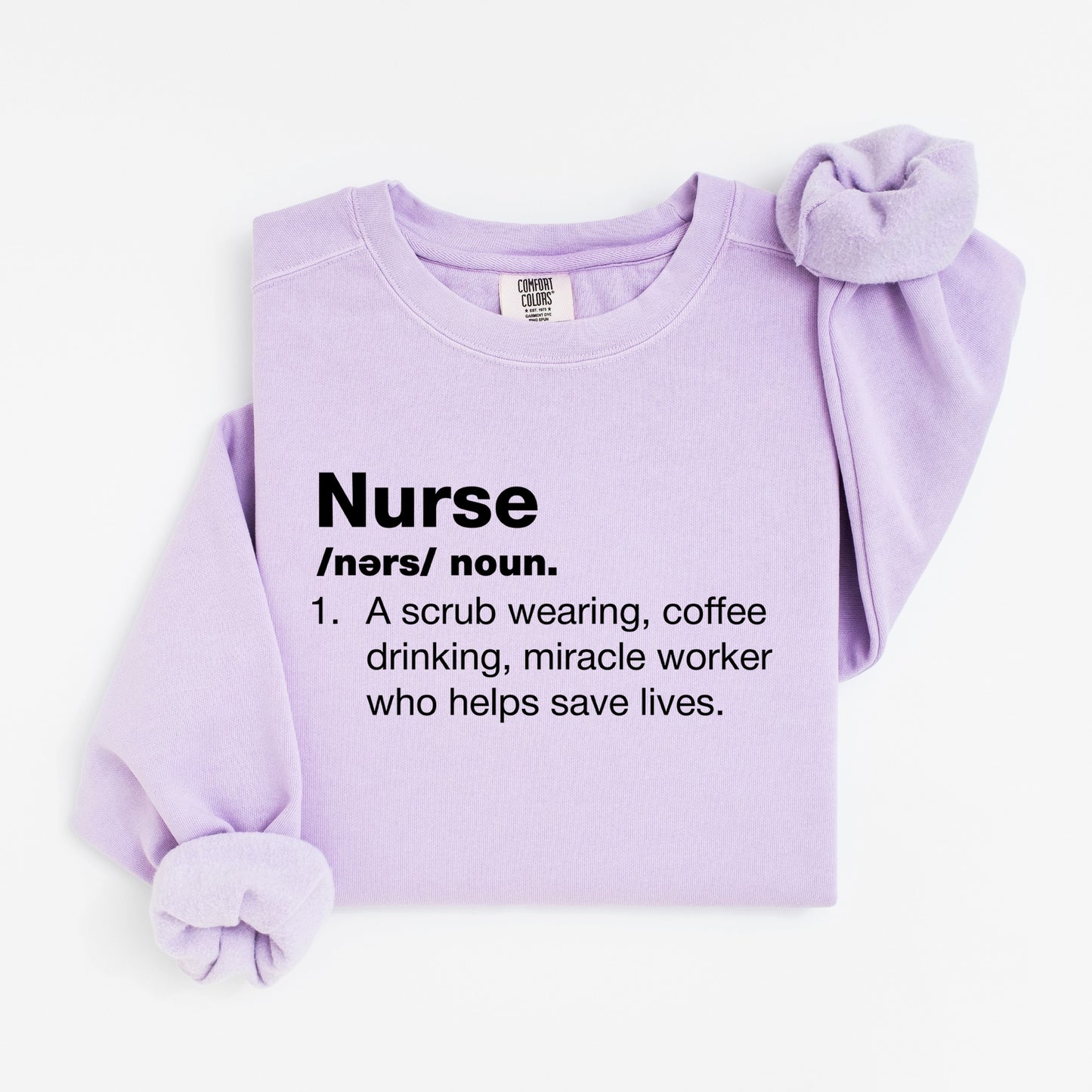 Nurse Definition Sweatshirt – Cozy Crewneck for Coffee-Driven Miracle Workers