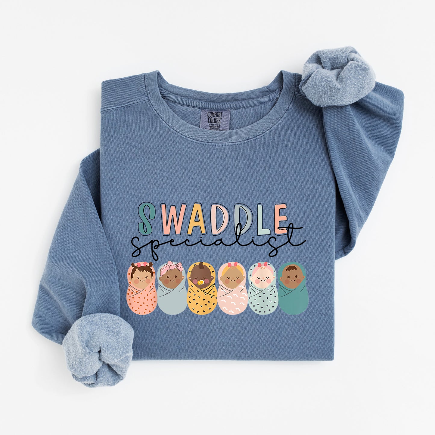 Swaddle Specialist Sweatshirt – Crewneck for Baby-Loving Nurses