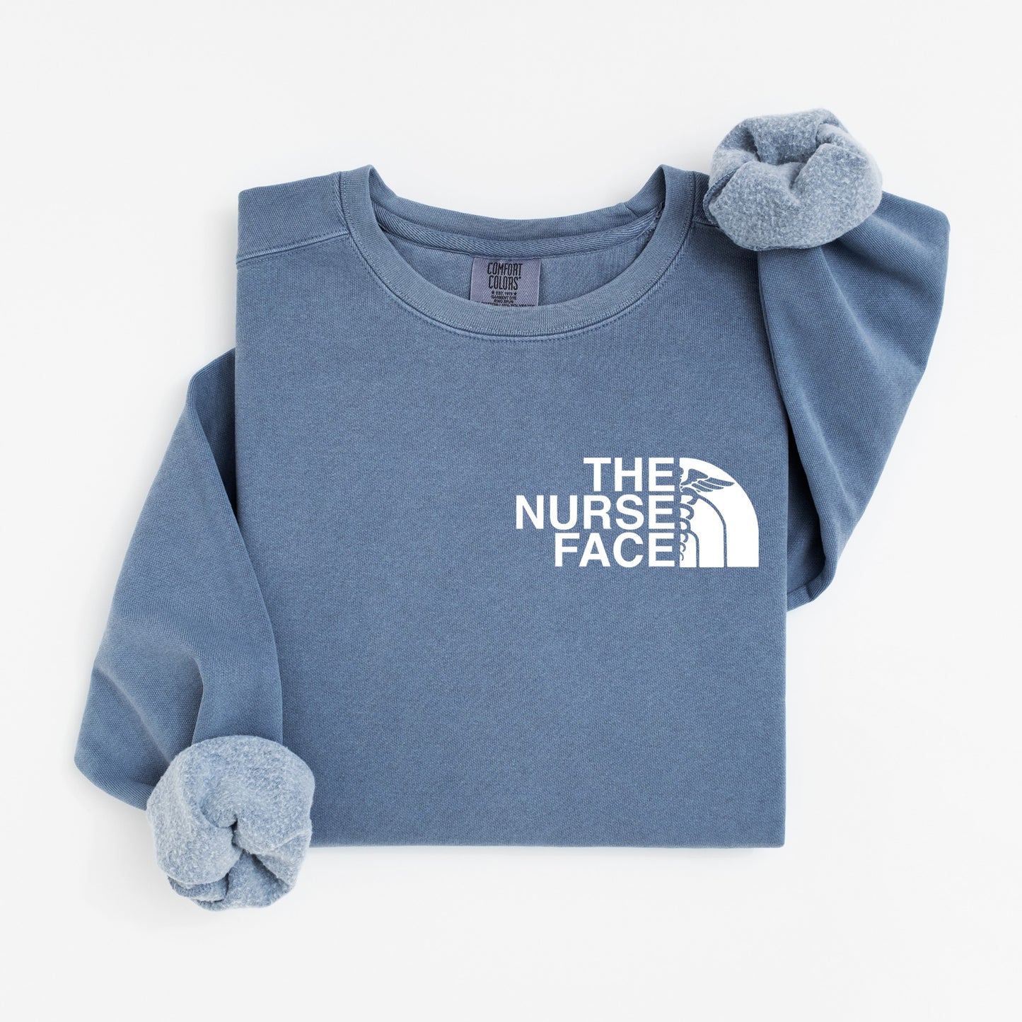 The Nurse Face Sweatshirt – Cozy North Face-Inspired Crewneck for Nurses