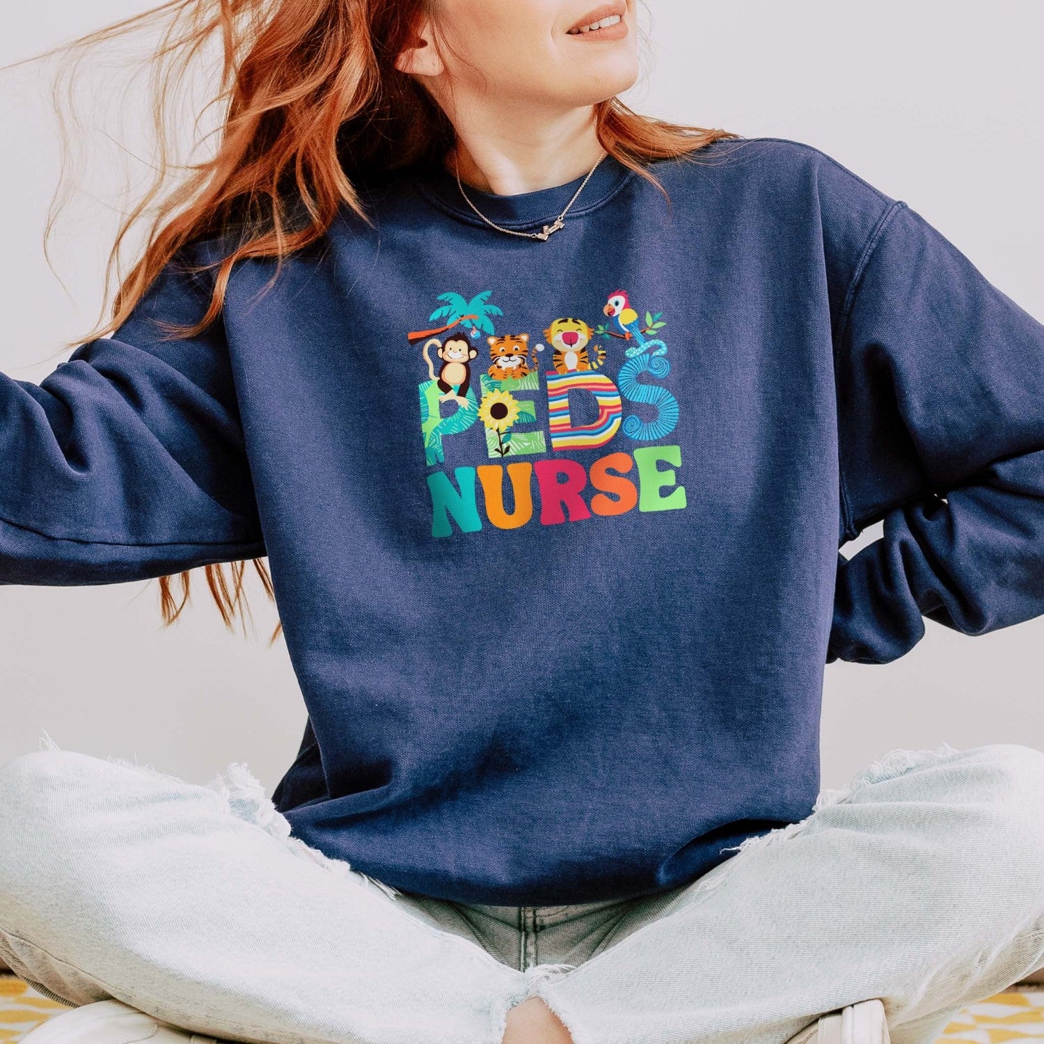 Jungle PEDS Nurse Sweatshirt