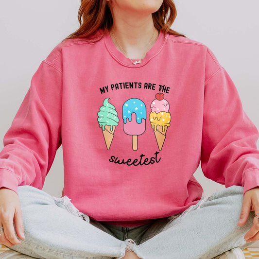 Sweetest Patients Sweatshirt – Cute Popsicle Crewneck for Pediatric Nurses