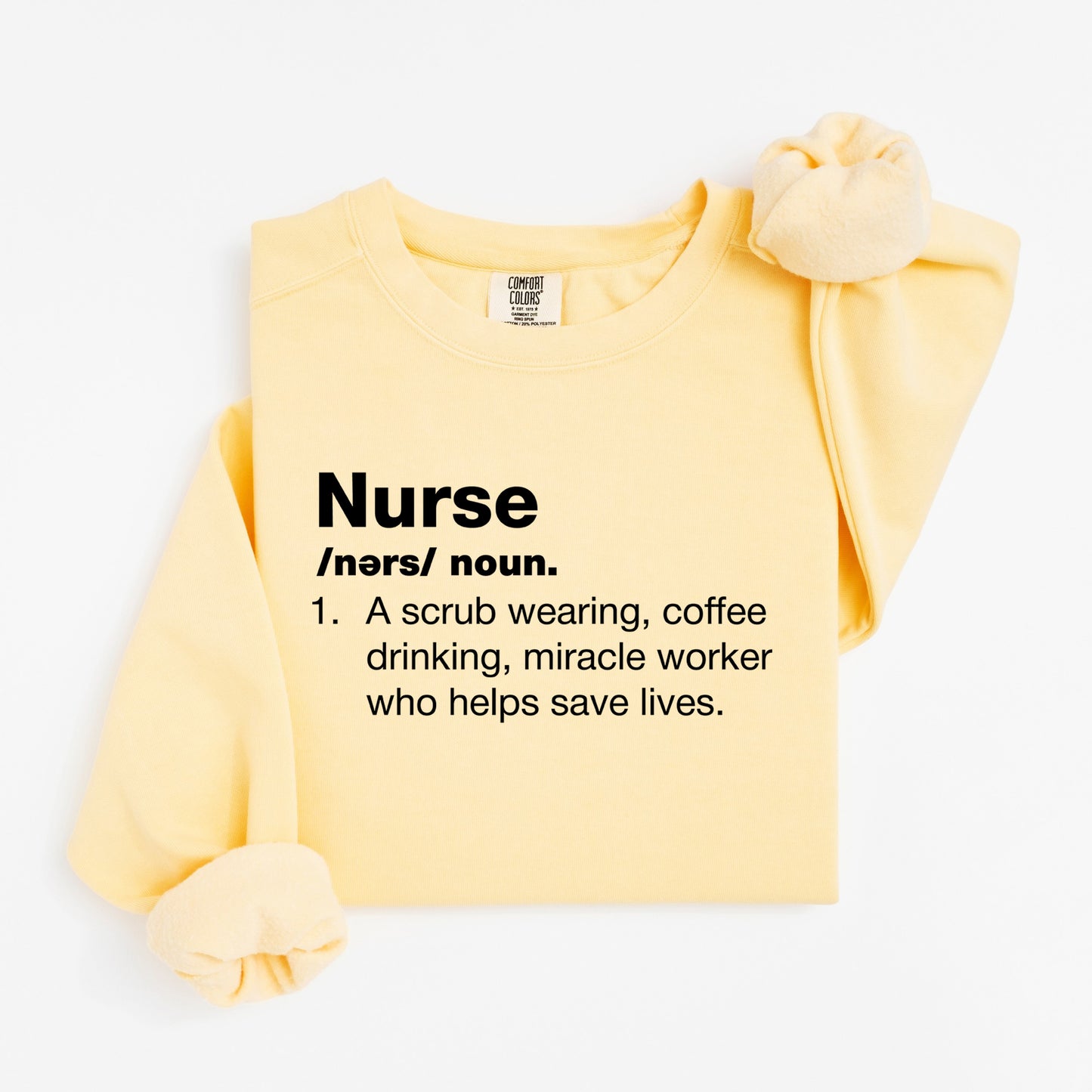 Nurse Definition Sweatshirt – Cozy Crewneck for Coffee-Driven Miracle Workers