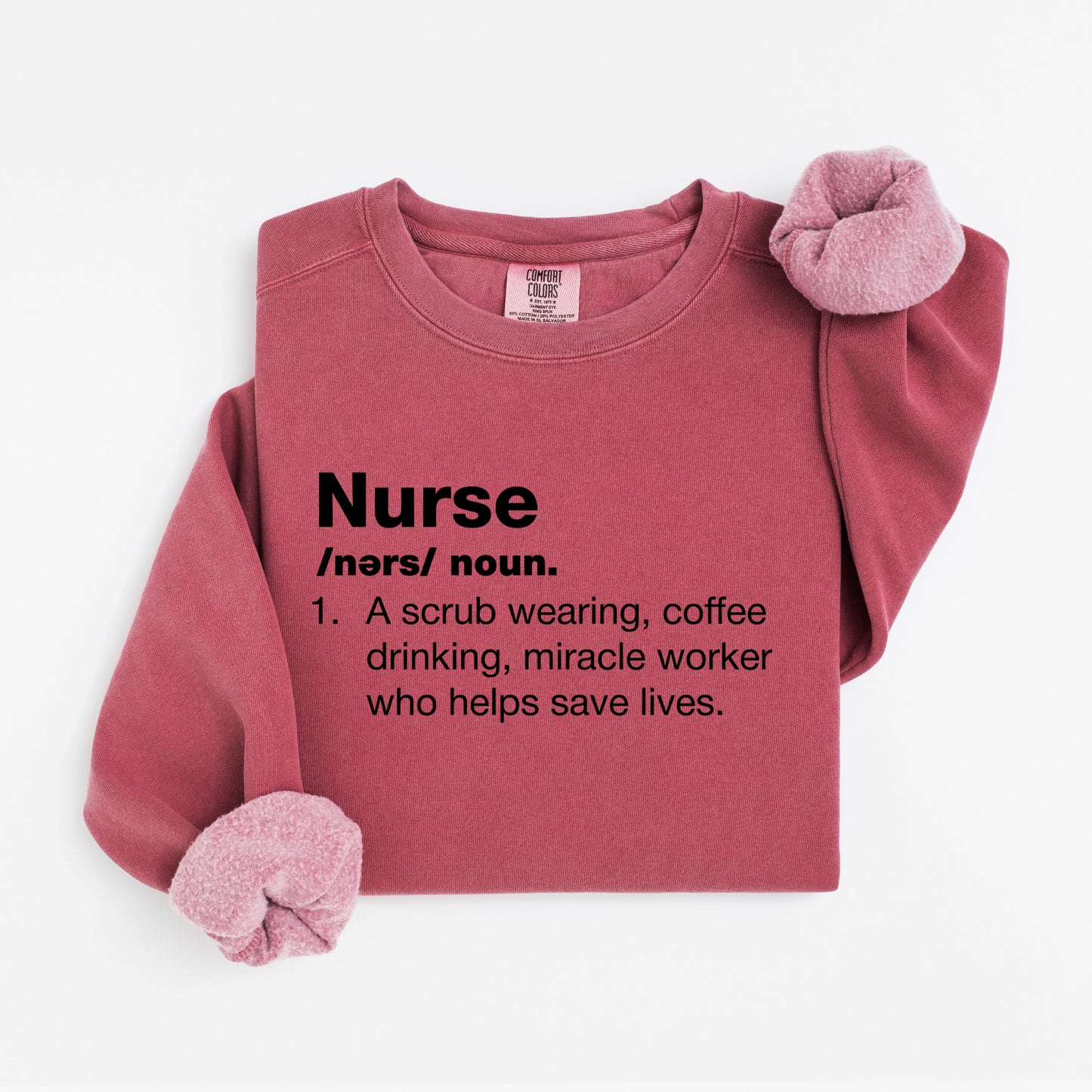 Nurse Definition Sweatshirt – Cozy Crewneck for Coffee-Driven Miracle Workers