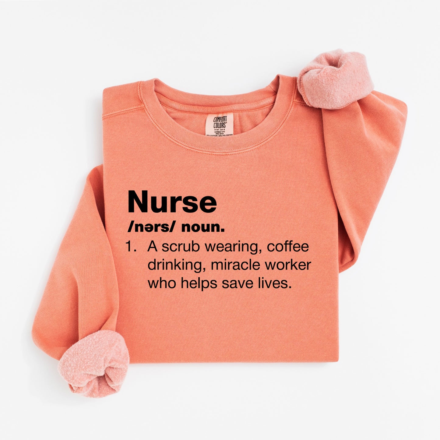 Nurse Definition Sweatshirt – Cozy Crewneck for Coffee-Driven Miracle Workers