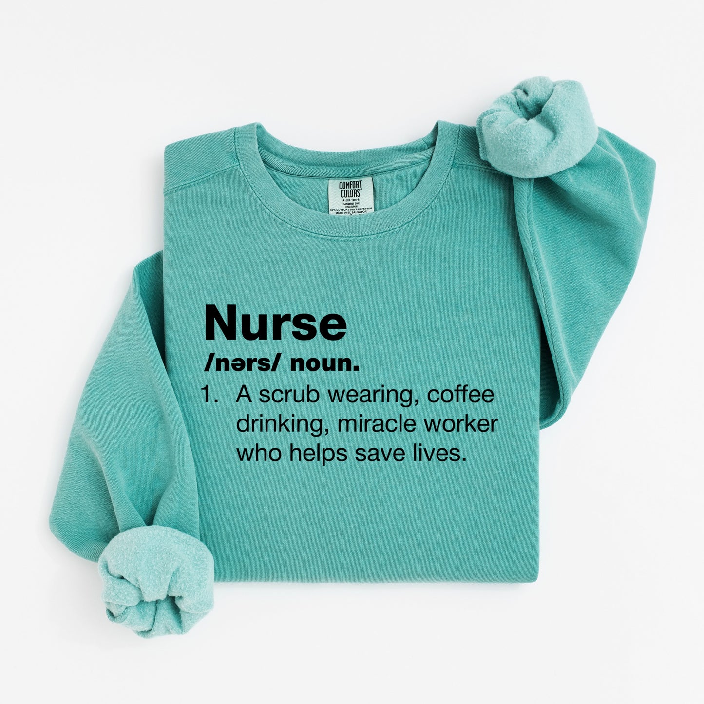 Nurse Definition Sweatshirt – Cozy Crewneck for Coffee-Driven Miracle Workers
