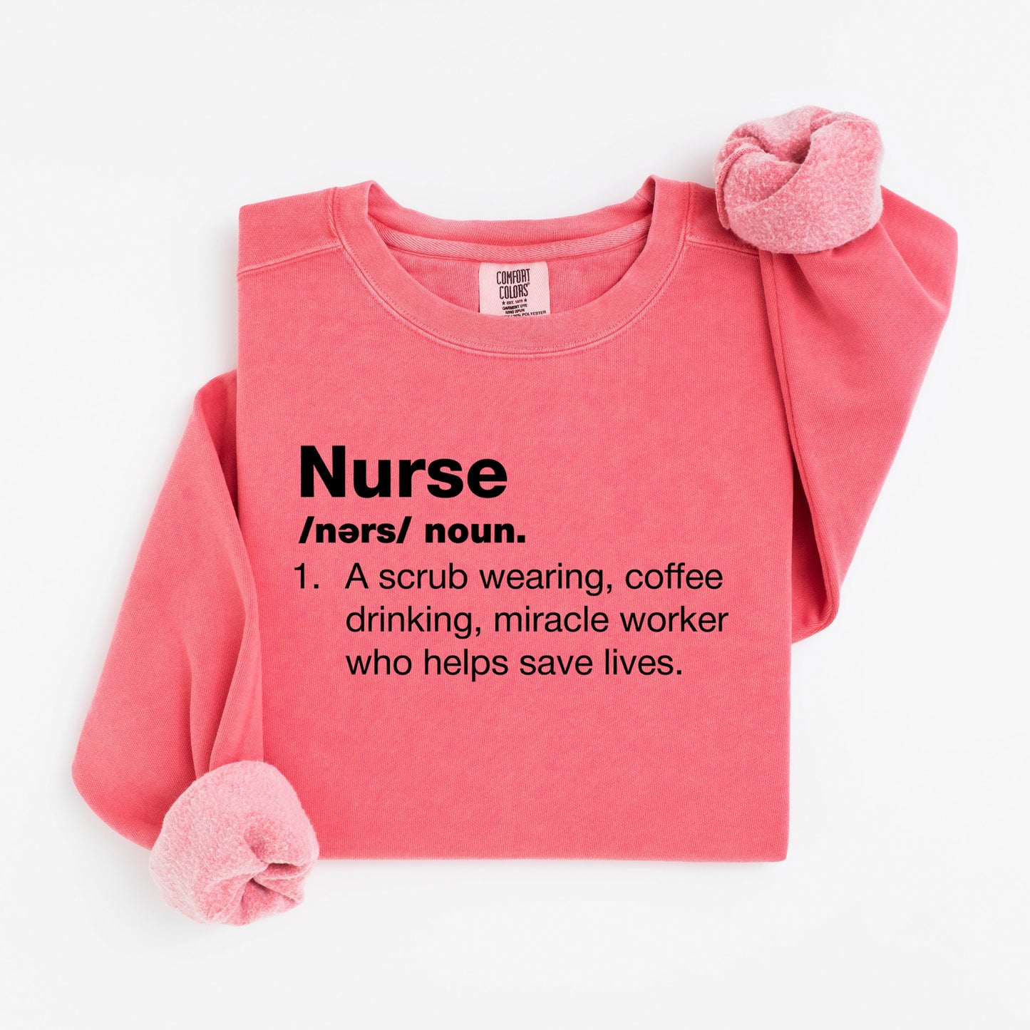 Nurse Definition Sweatshirt – Cozy Crewneck for Coffee-Driven Miracle Workers