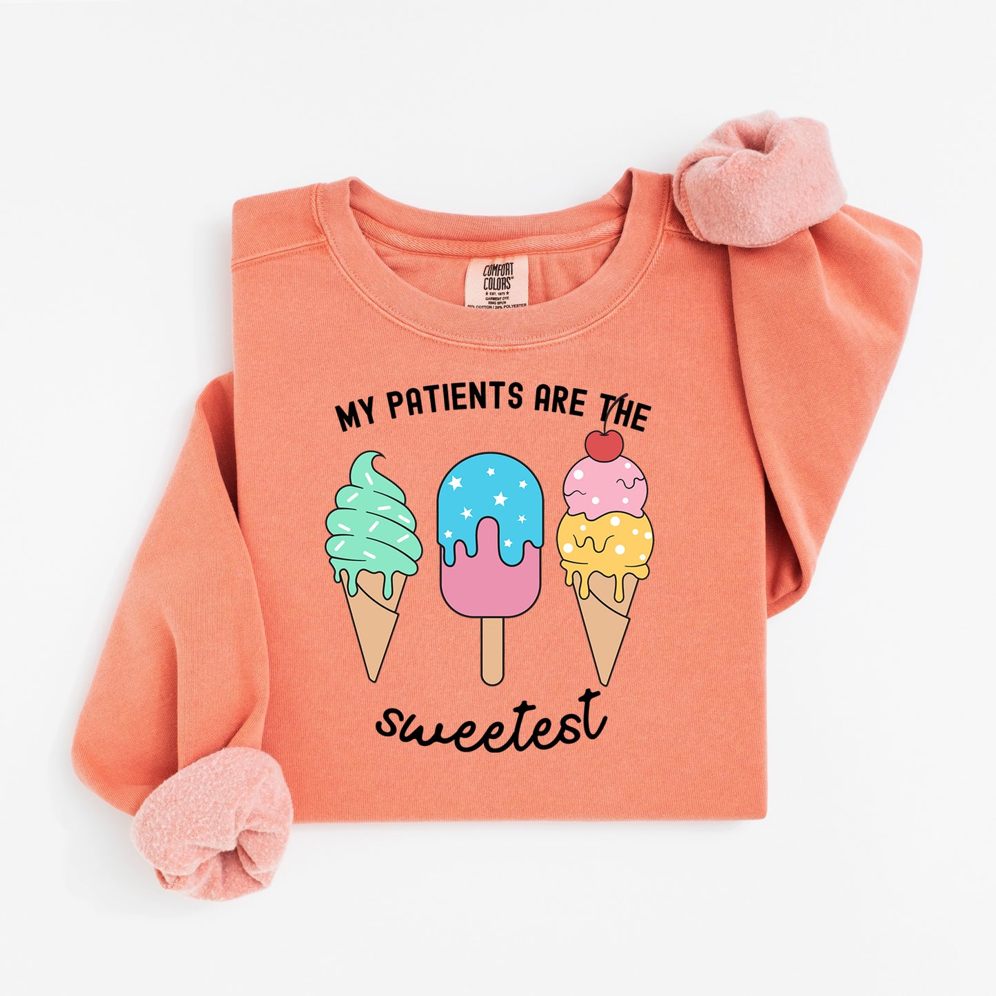 Sweetest Patients Sweatshirt – Cute Popsicle Crewneck for Pediatric Nurses