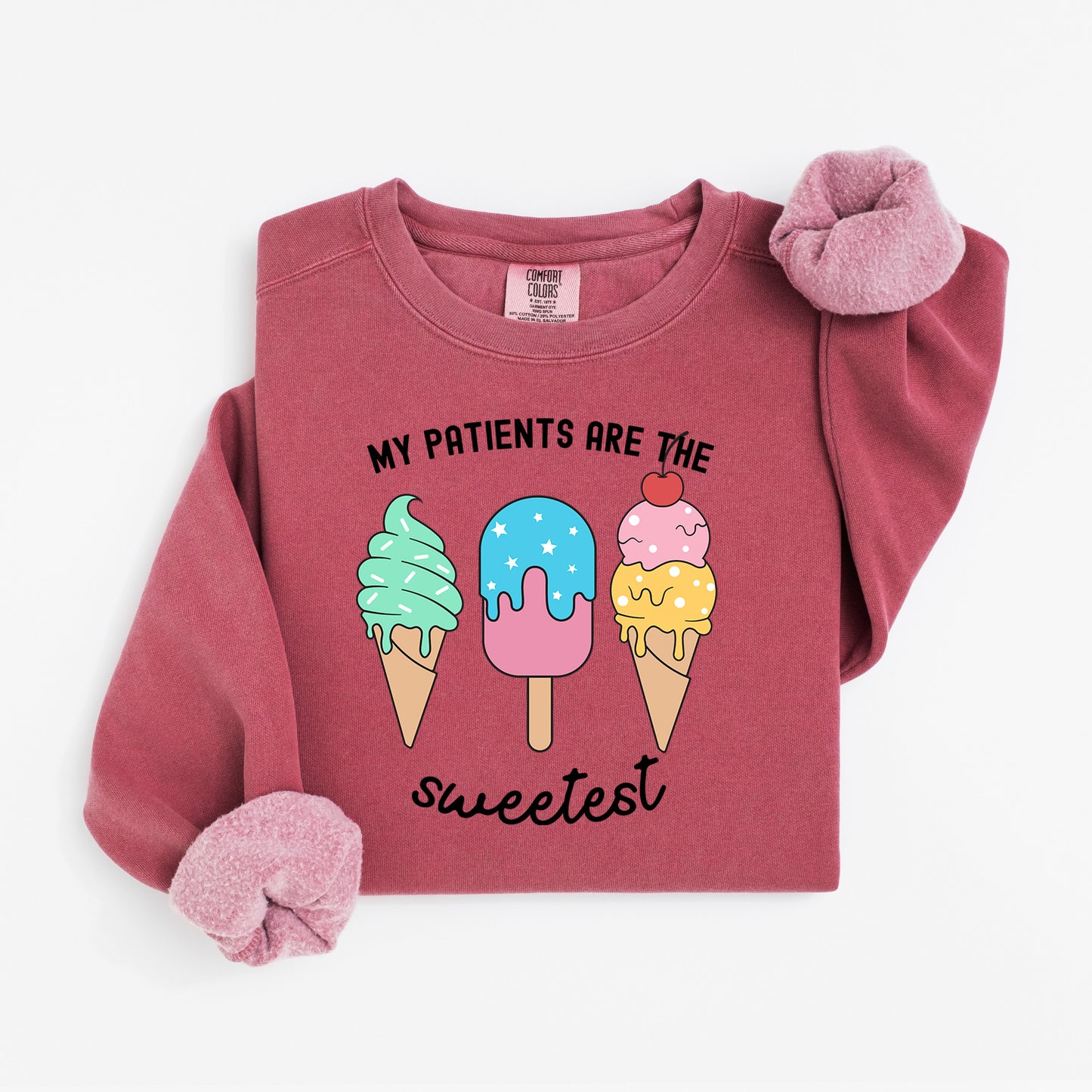 Sweetest Patients Sweatshirt – Cute Popsicle Crewneck for Pediatric Nurses