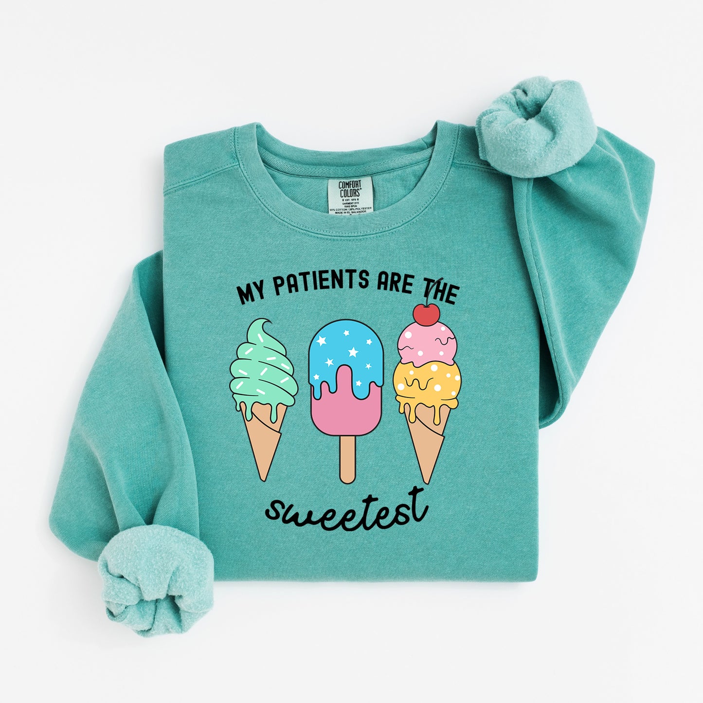 Sweetest Patients Sweatshirt – Cute Popsicle Crewneck for Pediatric Nurses