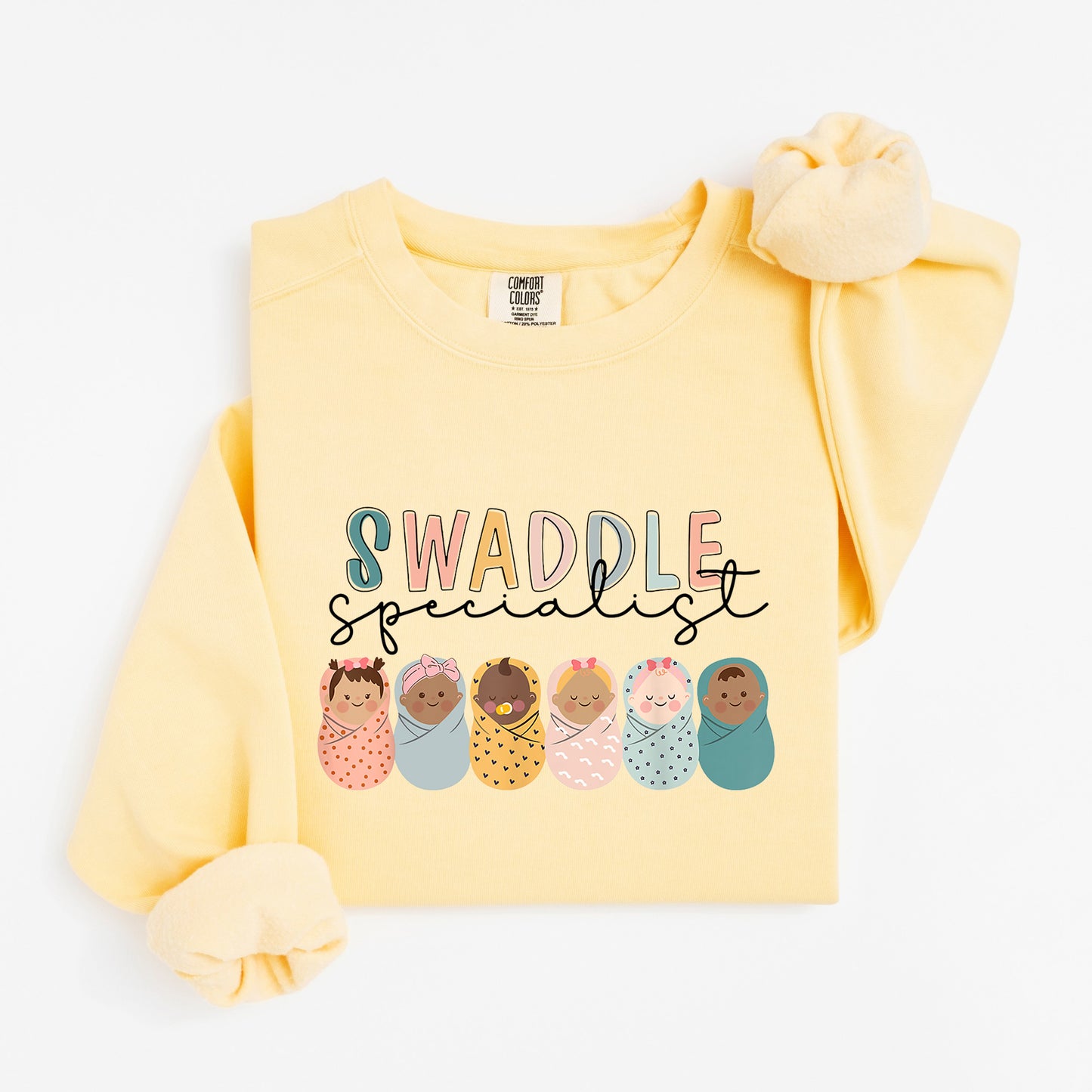 Swaddle Specialist Sweatshirt – Crewneck for Baby-Loving Nurses