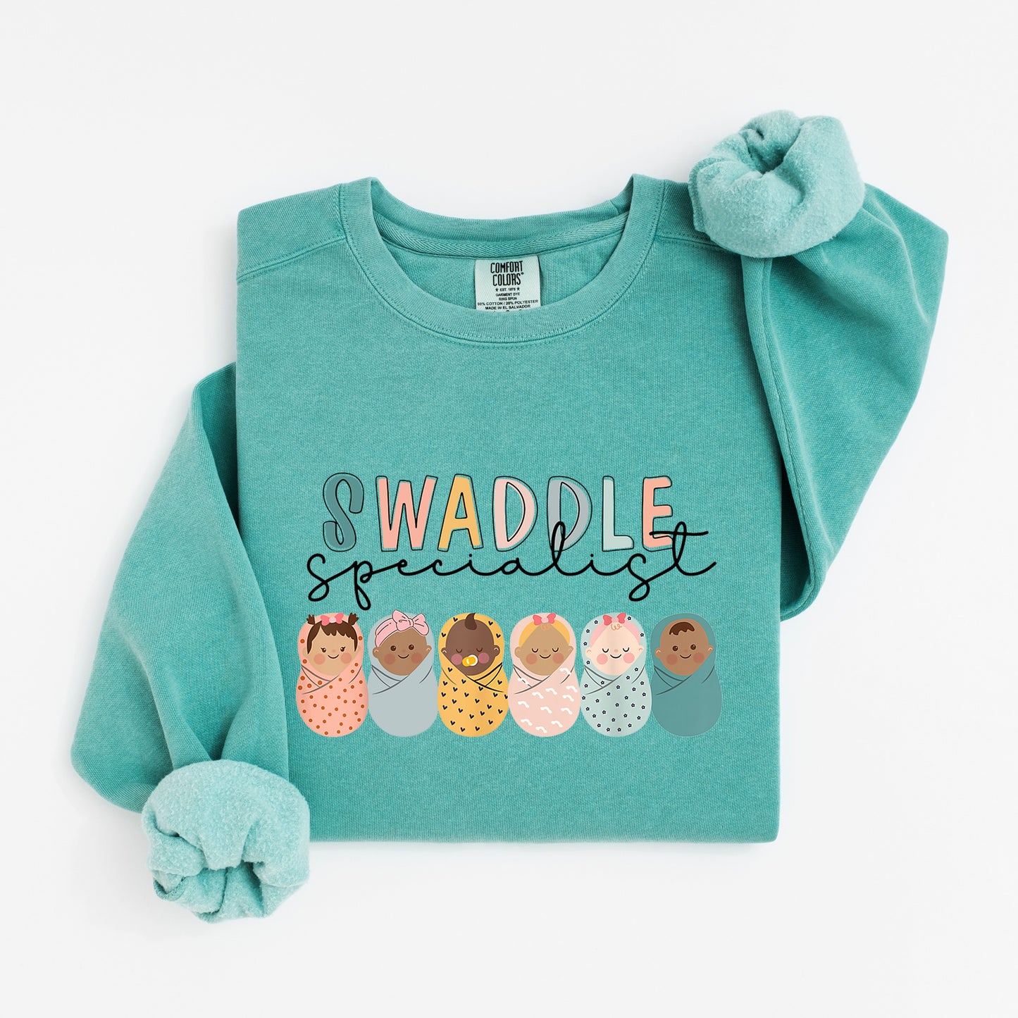 Swaddle Specialist Sweatshirt – Crewneck for Baby-Loving Nurses