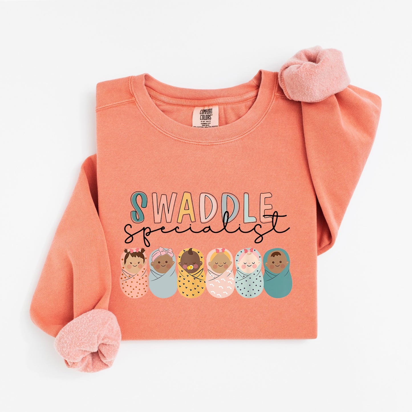 Swaddle Specialist Sweatshirt – Crewneck for Baby-Loving Nurses