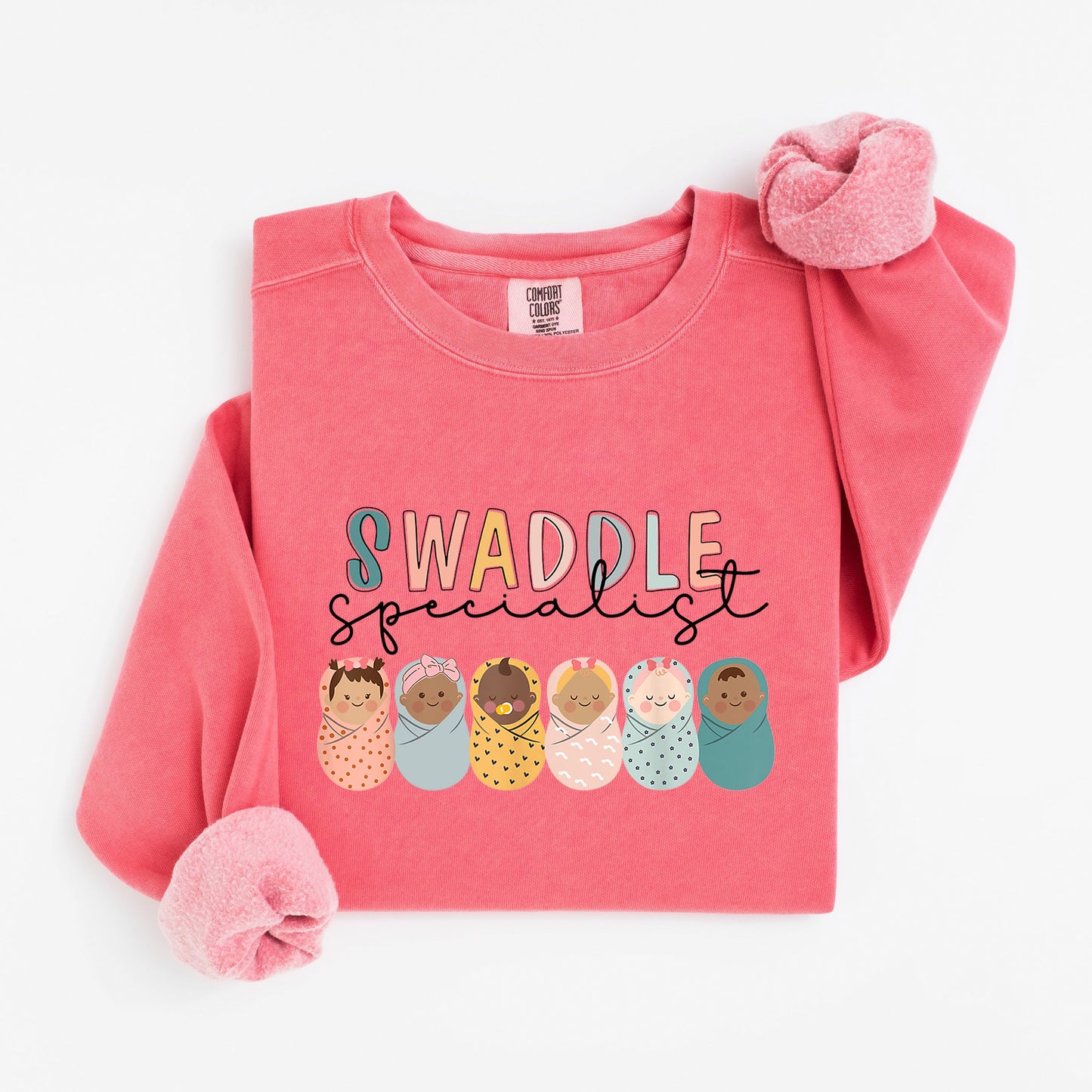 Swaddle Specialist Sweatshirt – Crewneck for Baby-Loving Nurses