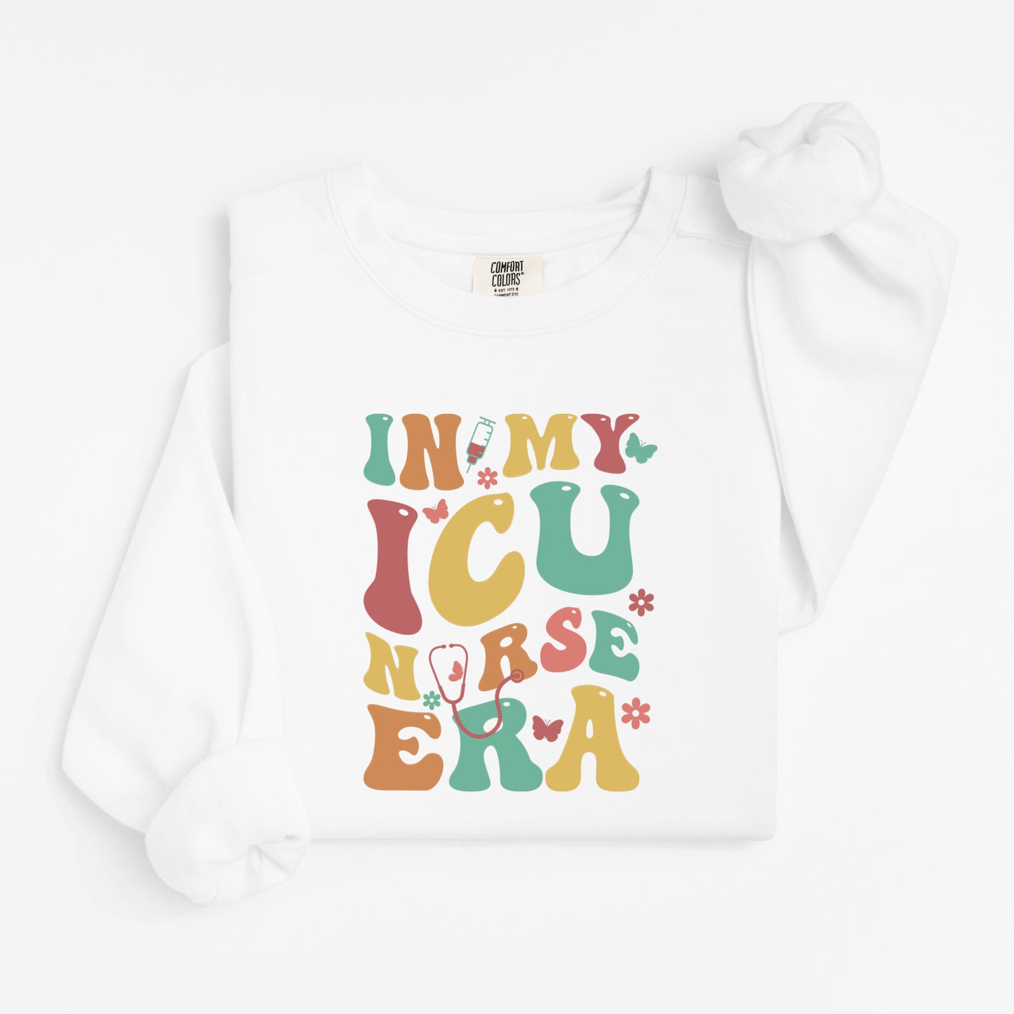 In My ICU Nurse Era Sweatshirt – Groovy Crewneck for Critical Care Nurses
