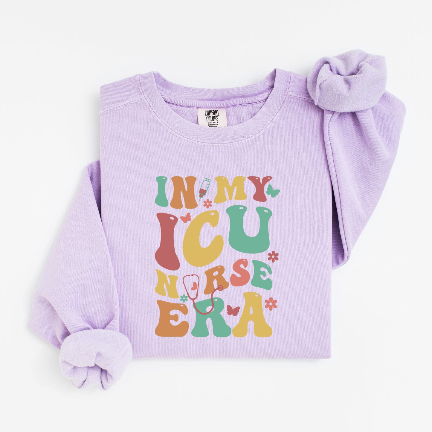 In My ICU Nurse Era Sweatshirt – Groovy Crewneck for Critical Care Nurses