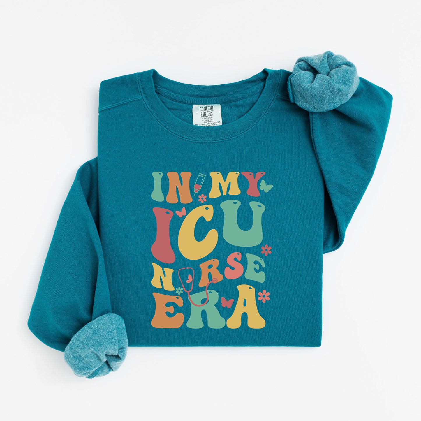 In My ICU Nurse Era Sweatshirt – Groovy Crewneck for Critical Care Nurses