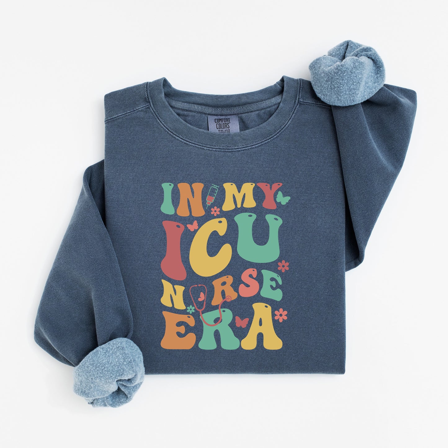 In My ICU Nurse Era Sweatshirt – Groovy Crewneck for Critical Care Nurses