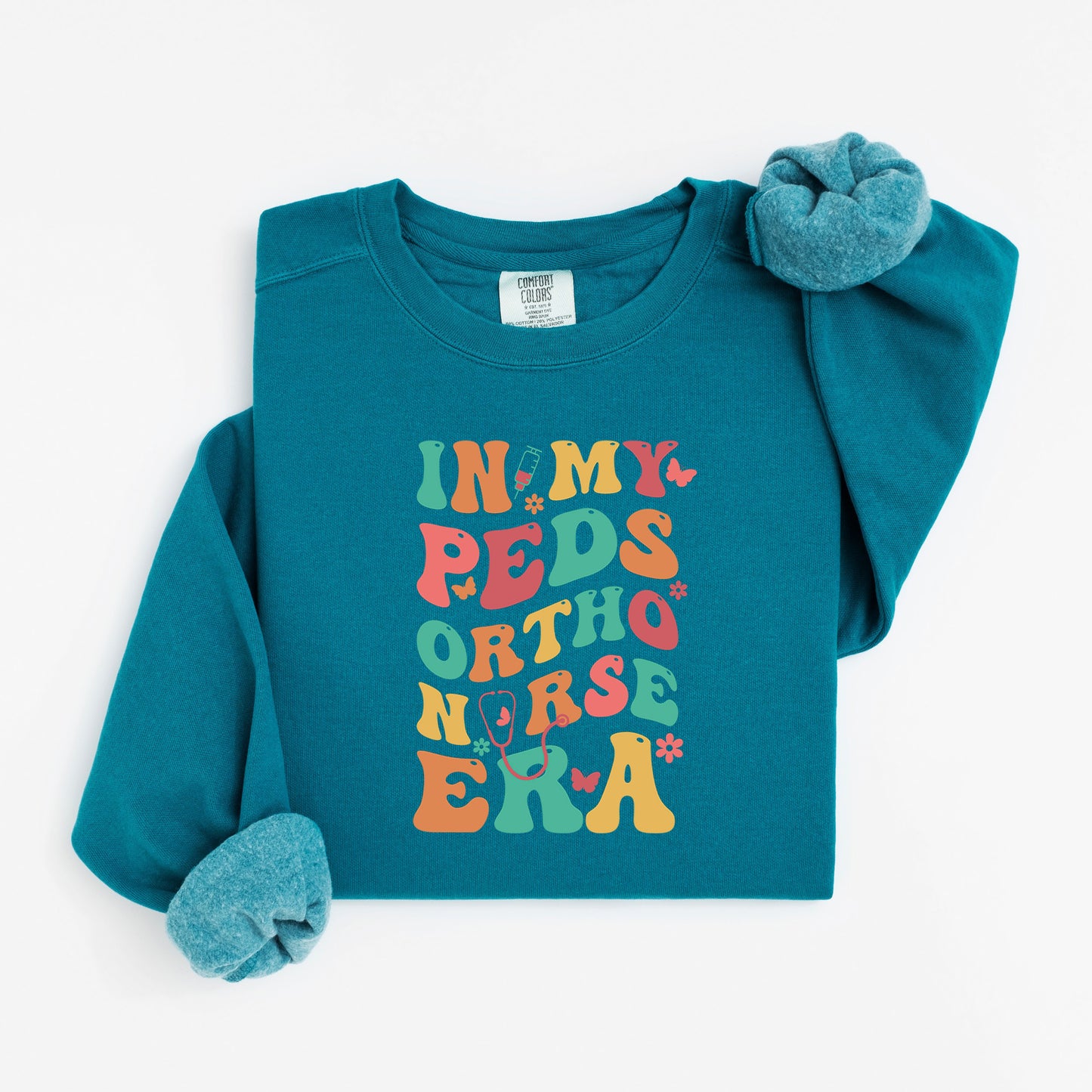 In My PEDS Ortho Nurse Era Sweatshirt – Groovy Crewneck for Pediatric Orthopedic Nurses