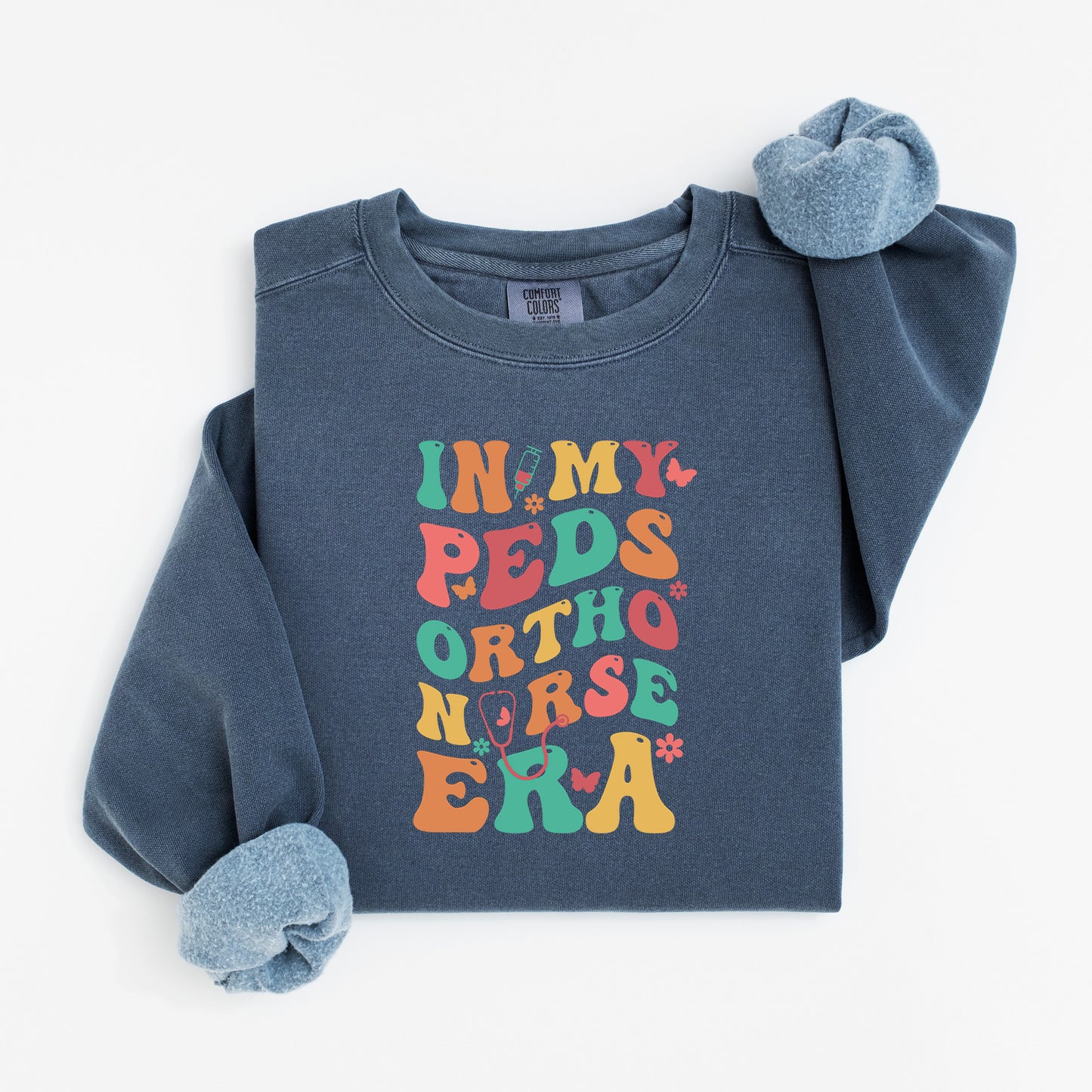 In My PEDS Ortho Nurse Era Sweatshirt – Groovy Crewneck for Pediatric Orthopedic Nurses