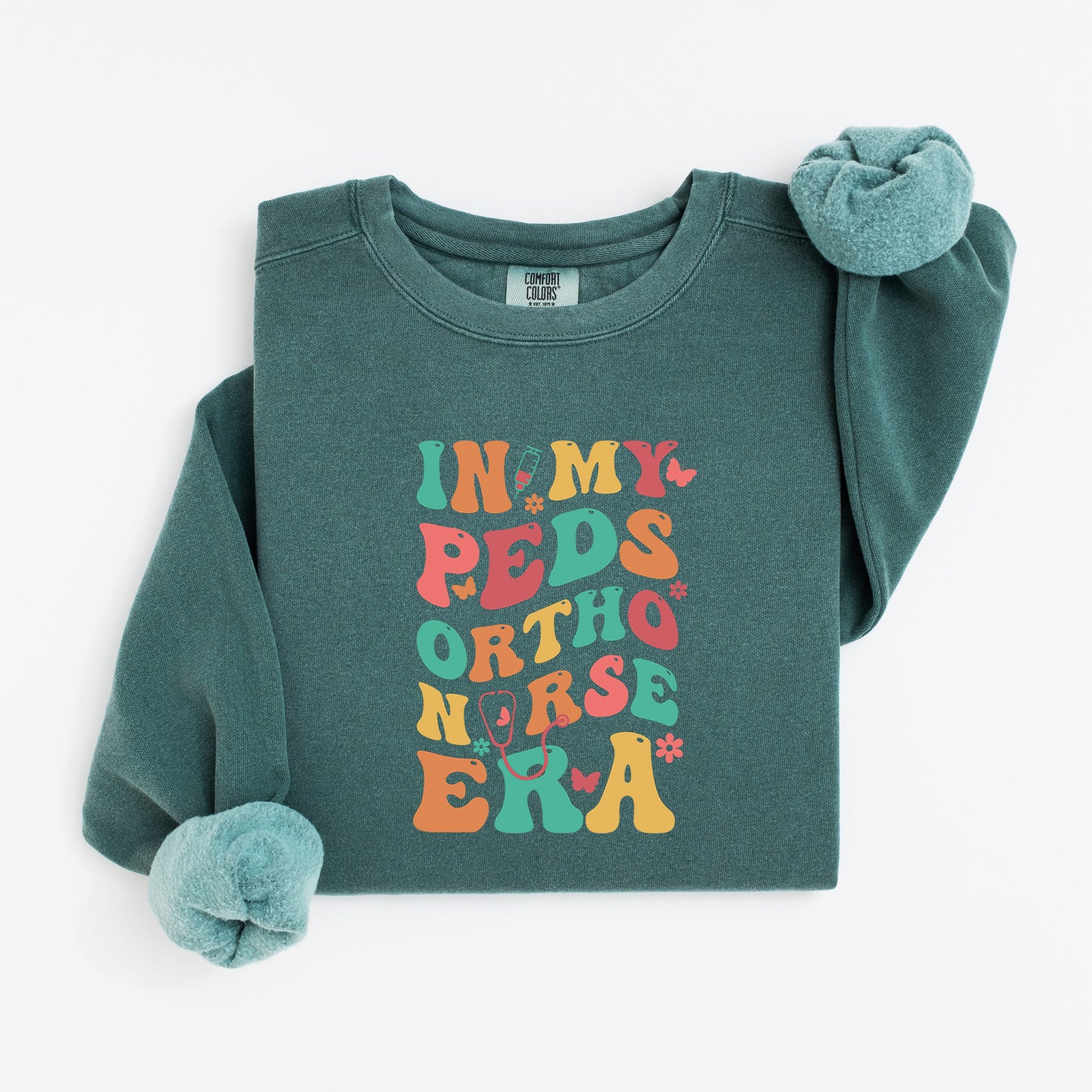 In My PEDS Ortho Nurse Era Sweatshirt – Groovy Crewneck for Pediatric Orthopedic Nurses