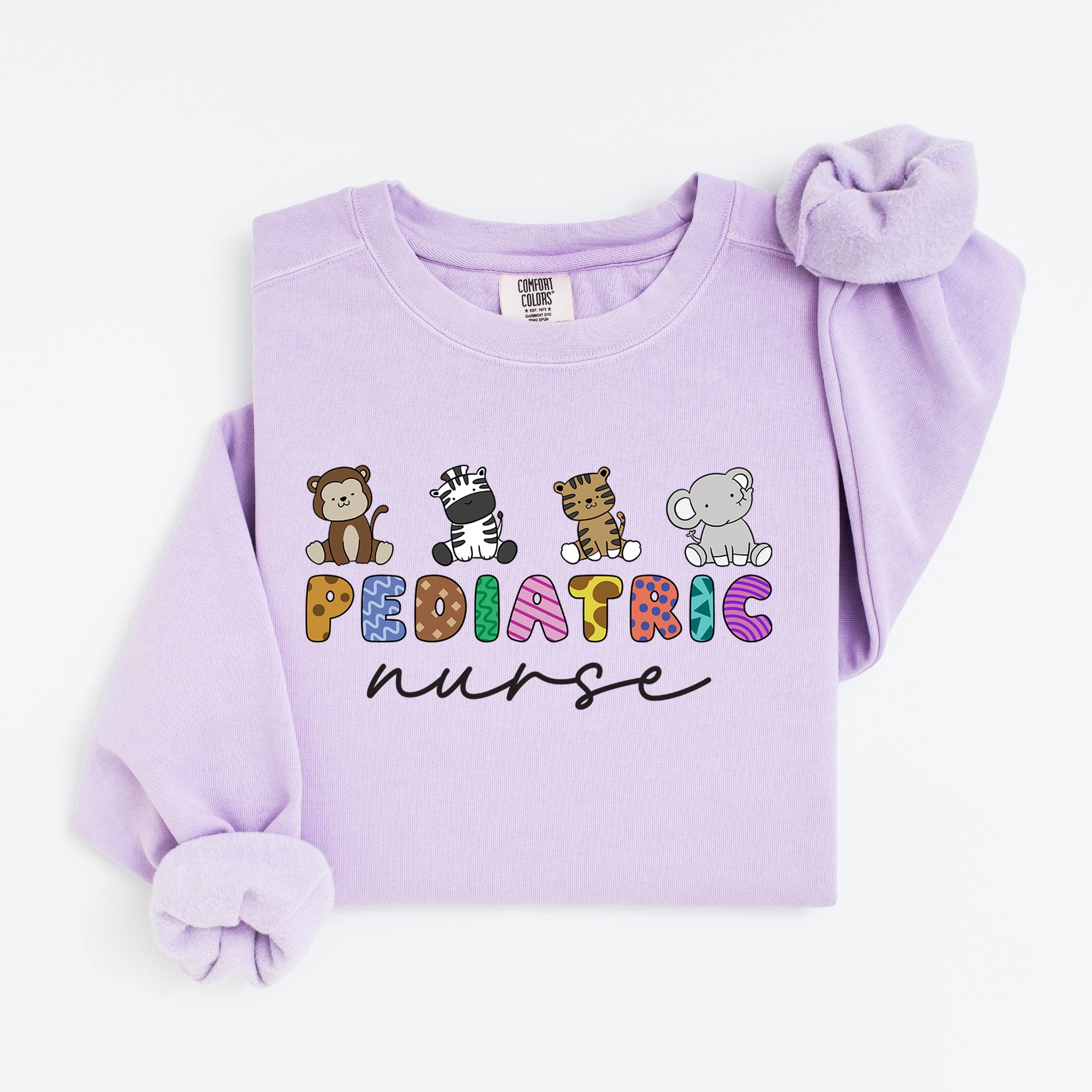 Jungle Friends Peds Nurse Sweatshirt