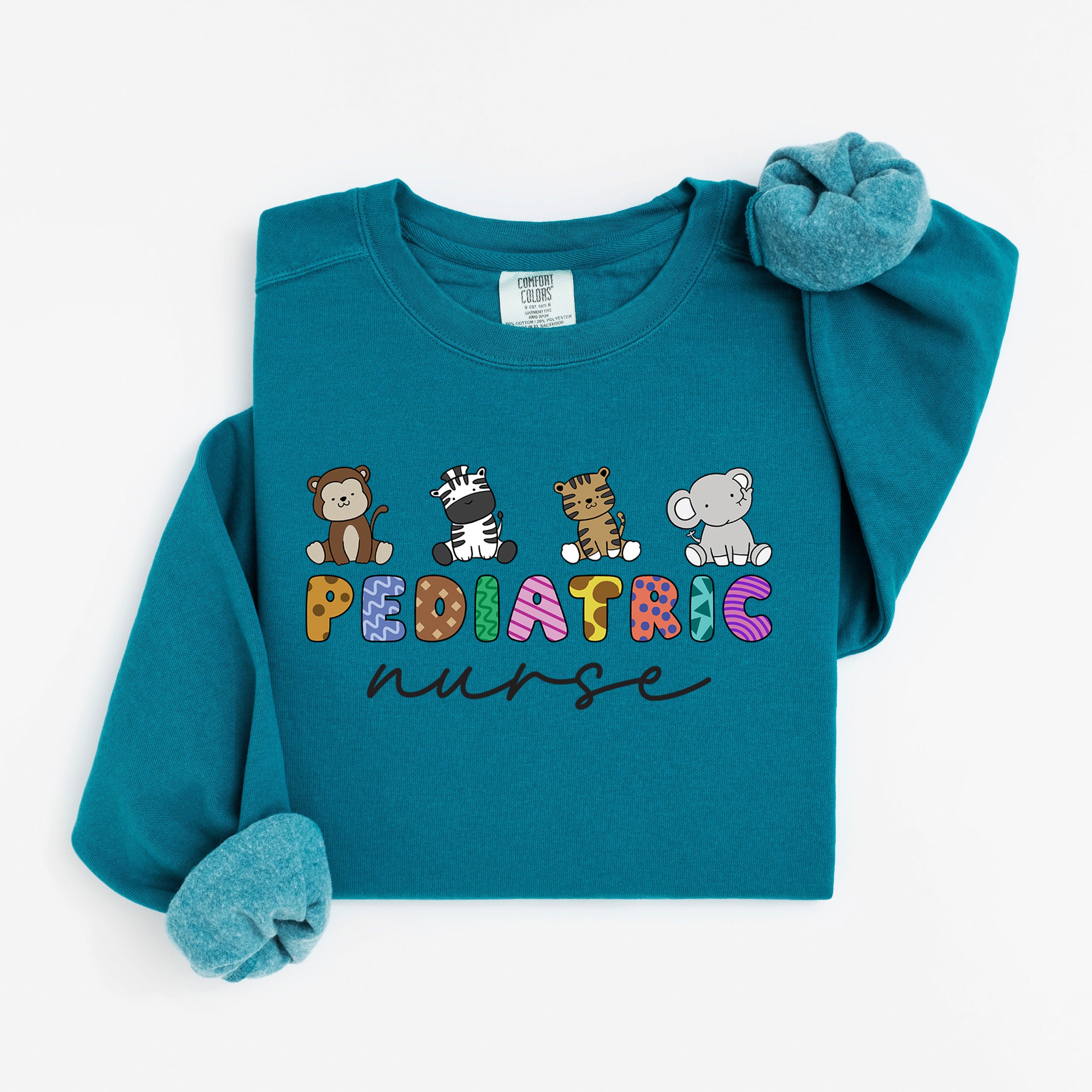 Jungle Friends Peds Nurse Sweatshirt