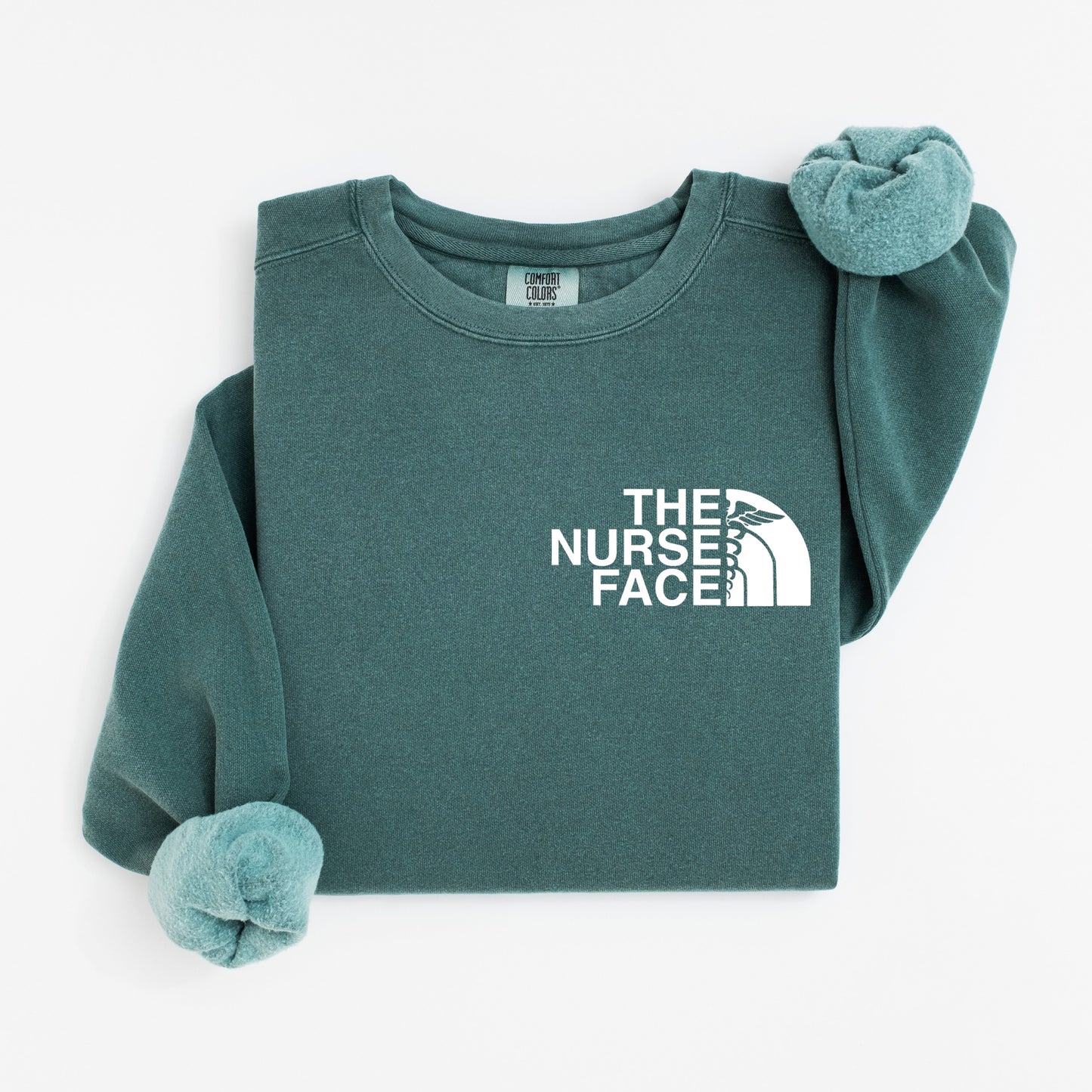 The Nurse Face Sweatshirt – Cozy North Face-Inspired Crewneck for Nurses