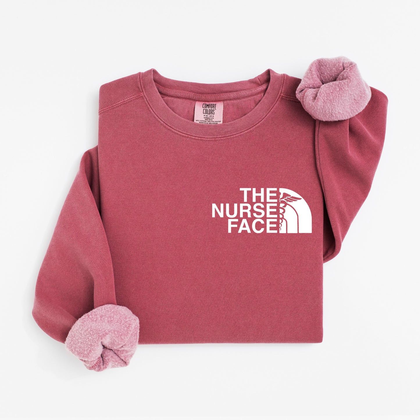 The Nurse Face Sweatshirt – Cozy North Face-Inspired Crewneck for Nurses