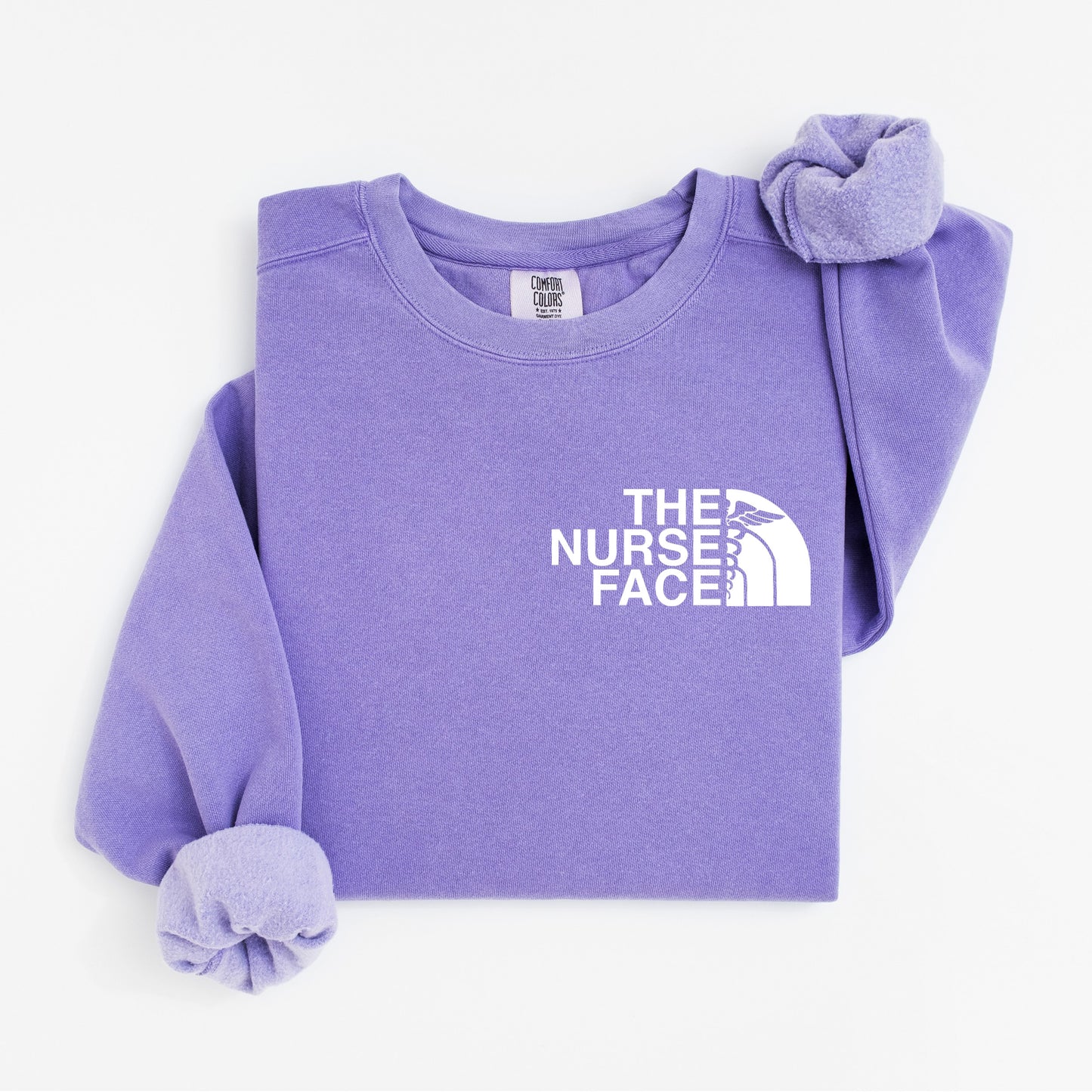 The Nurse Face Sweatshirt – Cozy North Face-Inspired Crewneck for Nurses