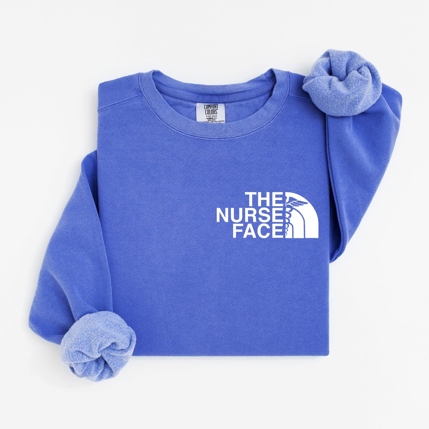 The Nurse Face Sweatshirt – Cozy North Face-Inspired Crewneck for Nurses