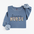 Floral Trauma Nurse Sweatshirt (Black Script)