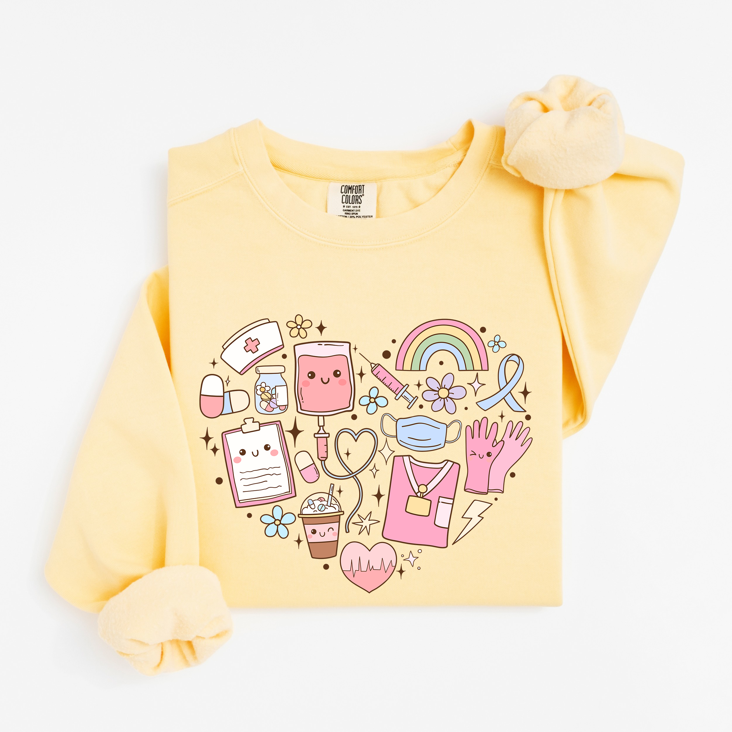 Kawaii Medical Doodle Nurse Sweatshirt