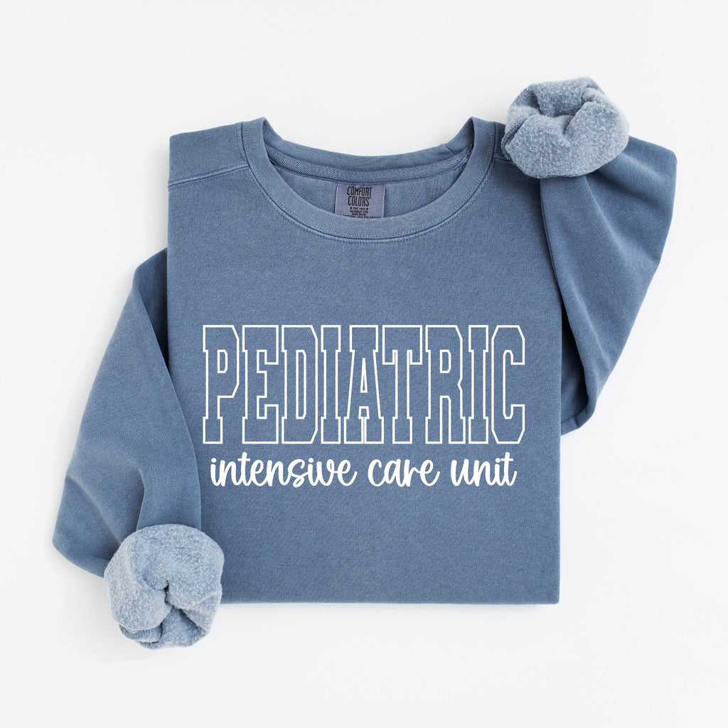 Pediatric ICU Nurse Varsity Crewneck