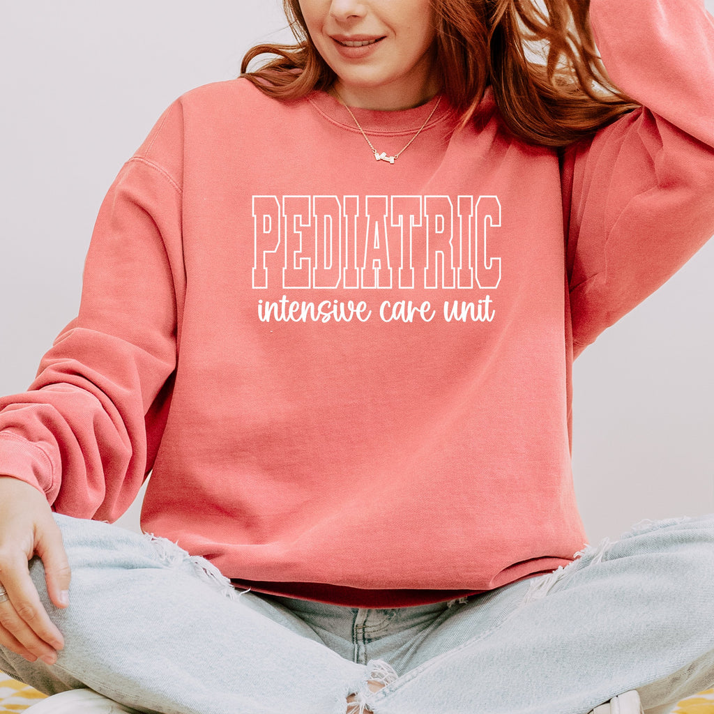 Pediatric ICU Nurse Varsity Crewneck