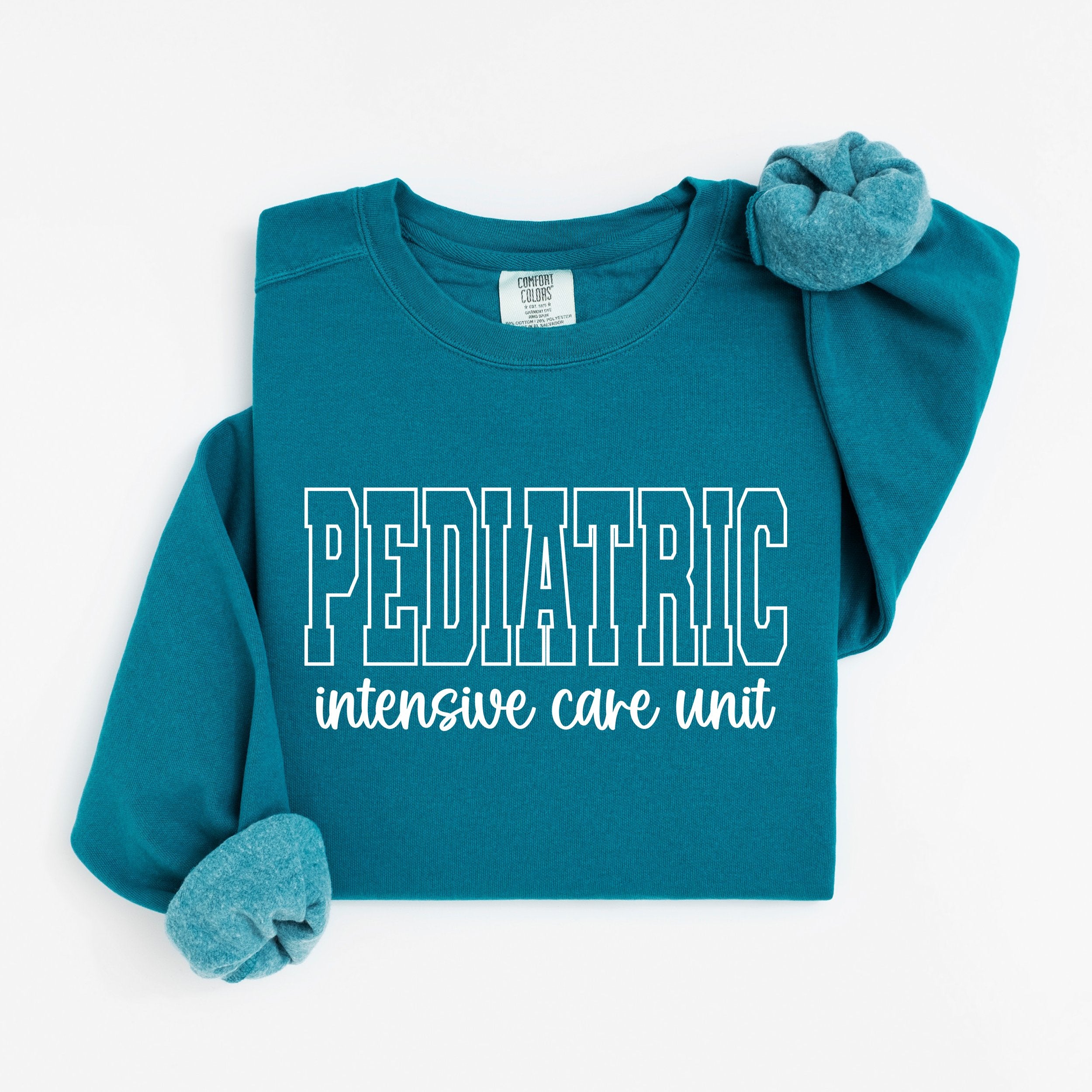 Pediatric ICU Nurse Varsity Crewneck