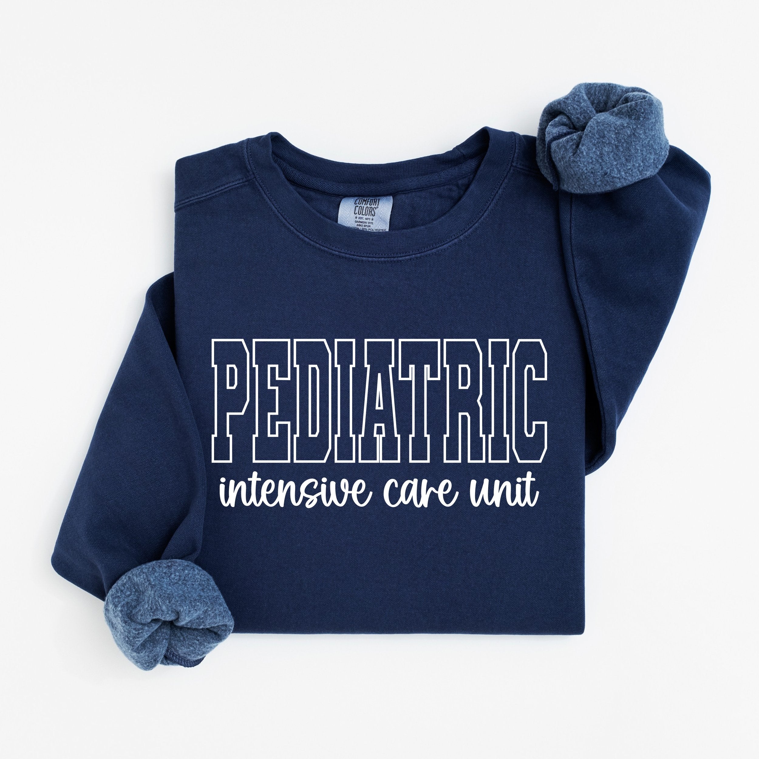 Pediatric ICU Nurse Varsity Crewneck