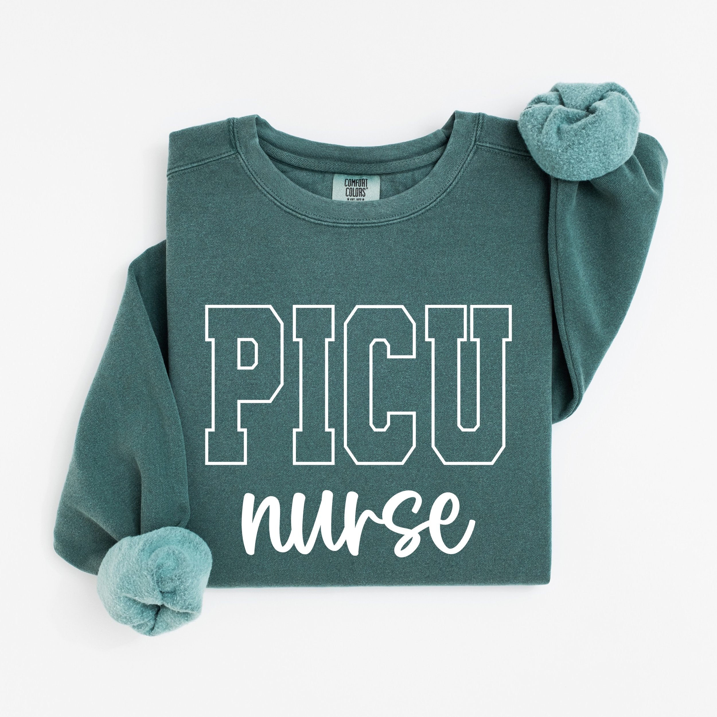 PICU Nurse Varsity Crewneck