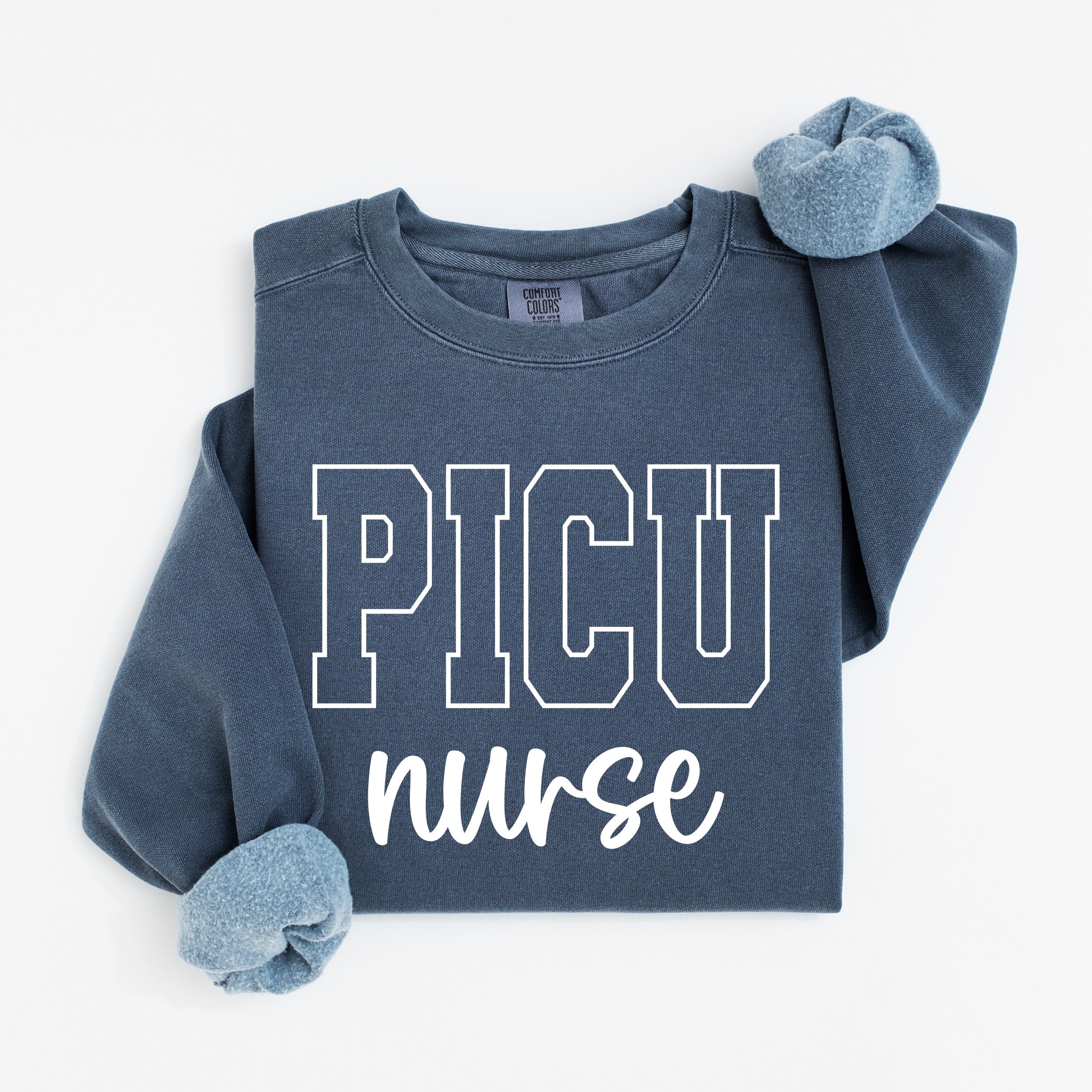 PICU Nurse Varsity Crewneck