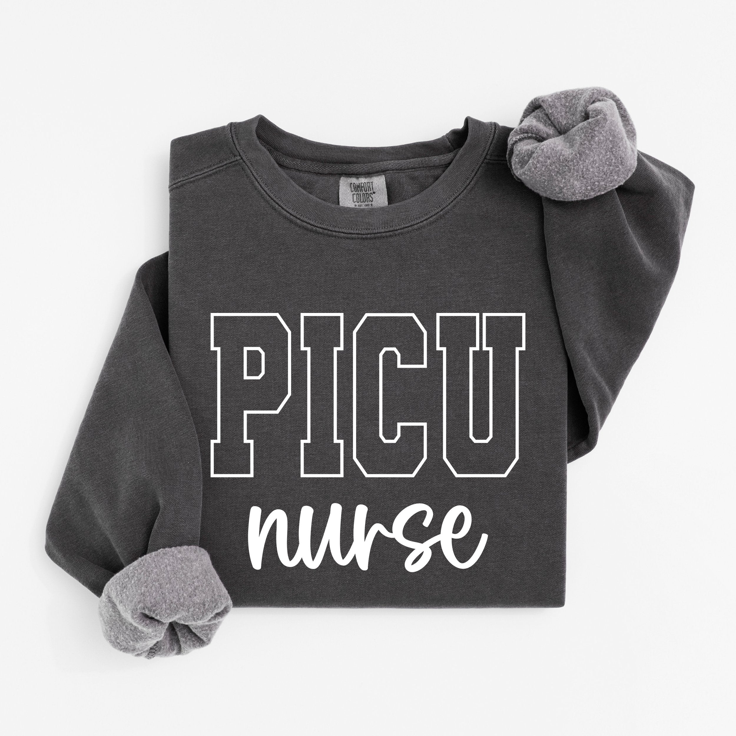 PICU Nurse Varsity Crewneck