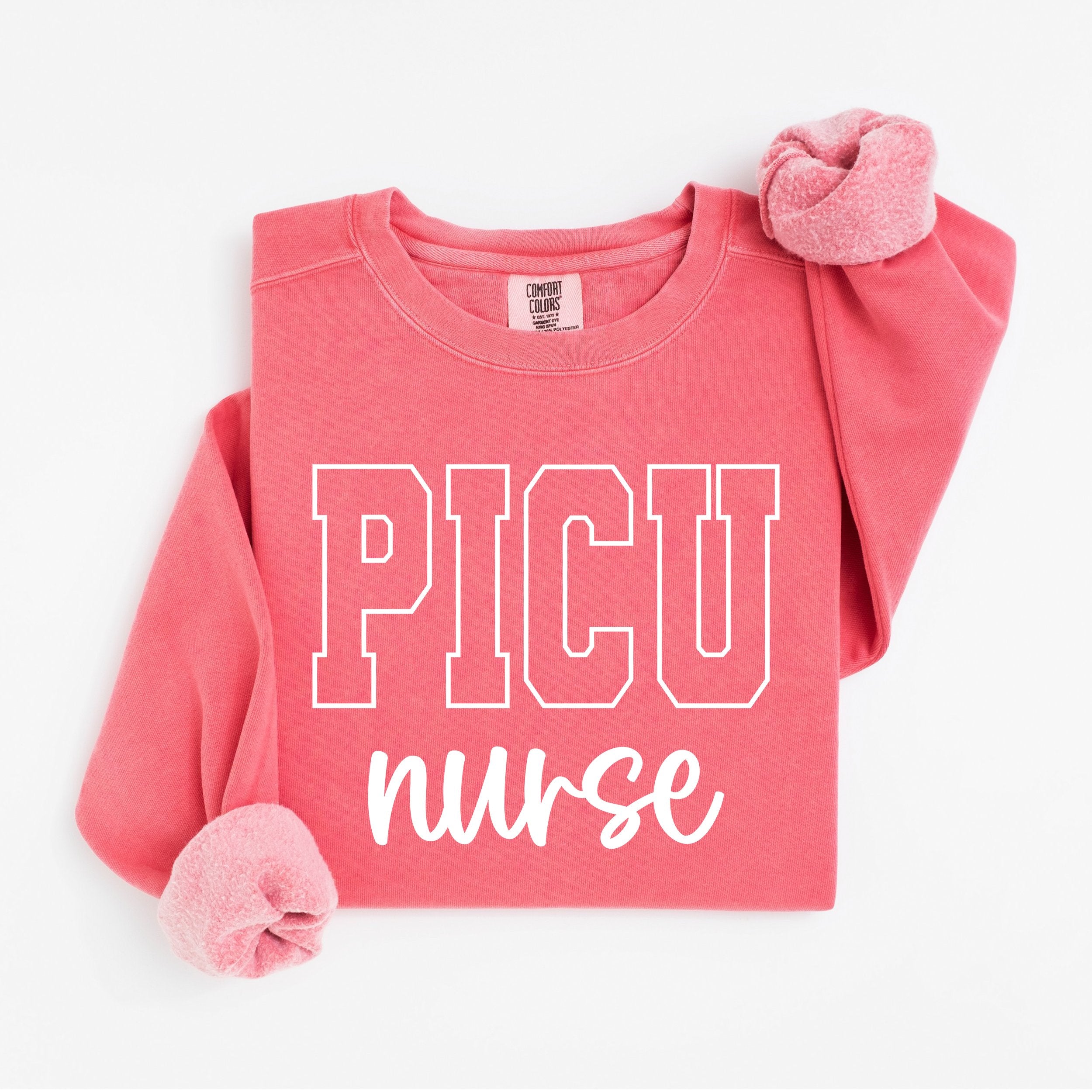 PICU Nurse Varsity Crewneck