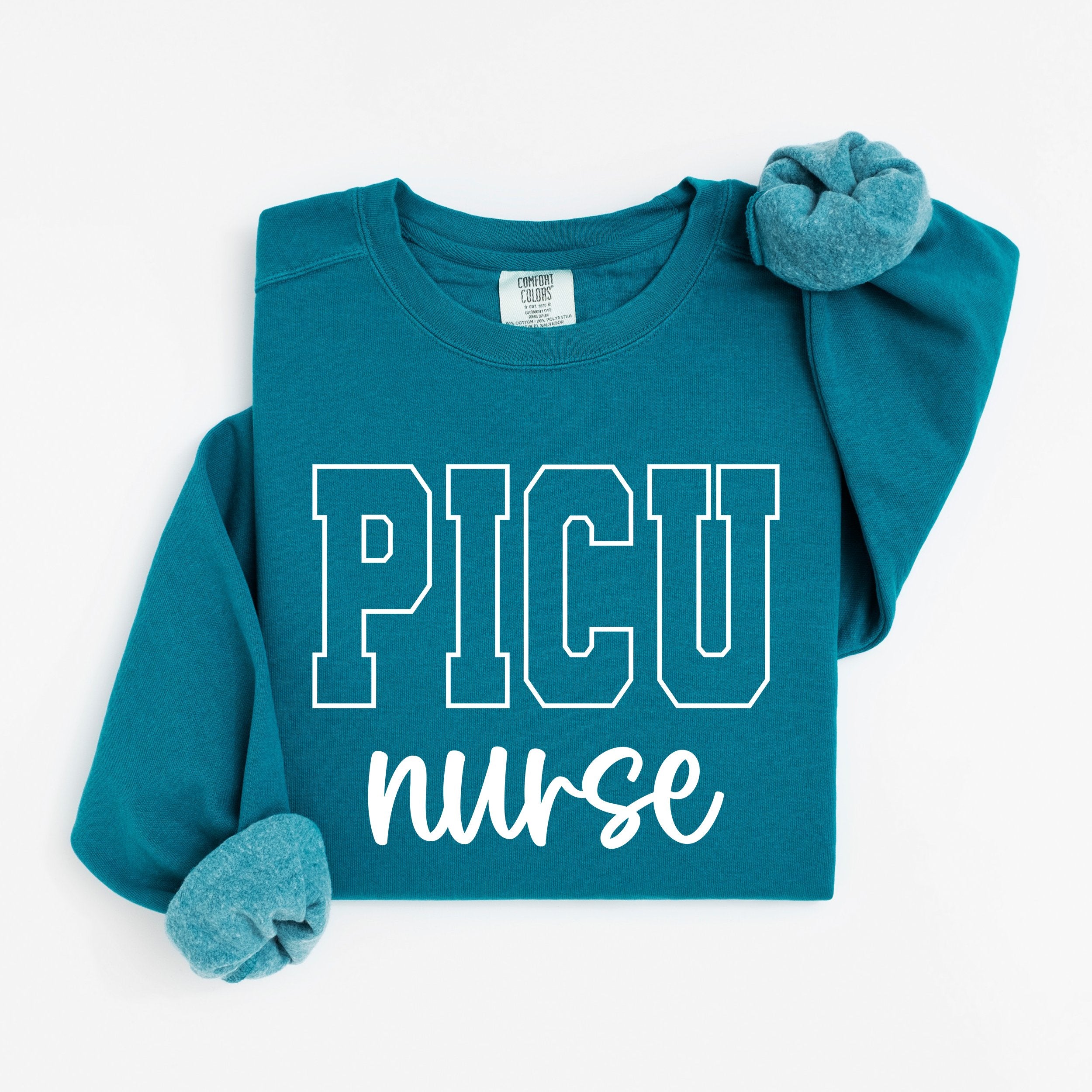PICU Nurse Varsity Crewneck