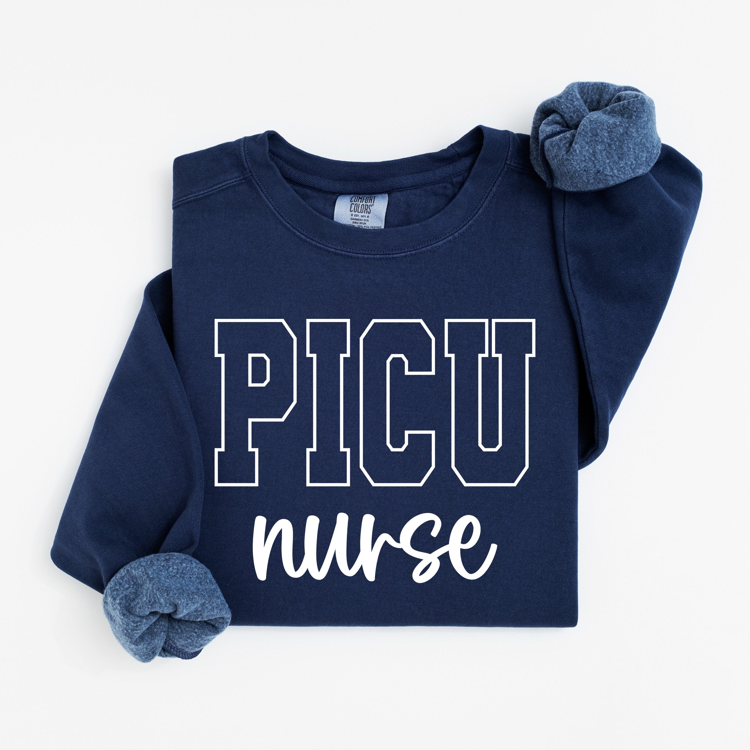 PICU Nurse Varsity Crewneck