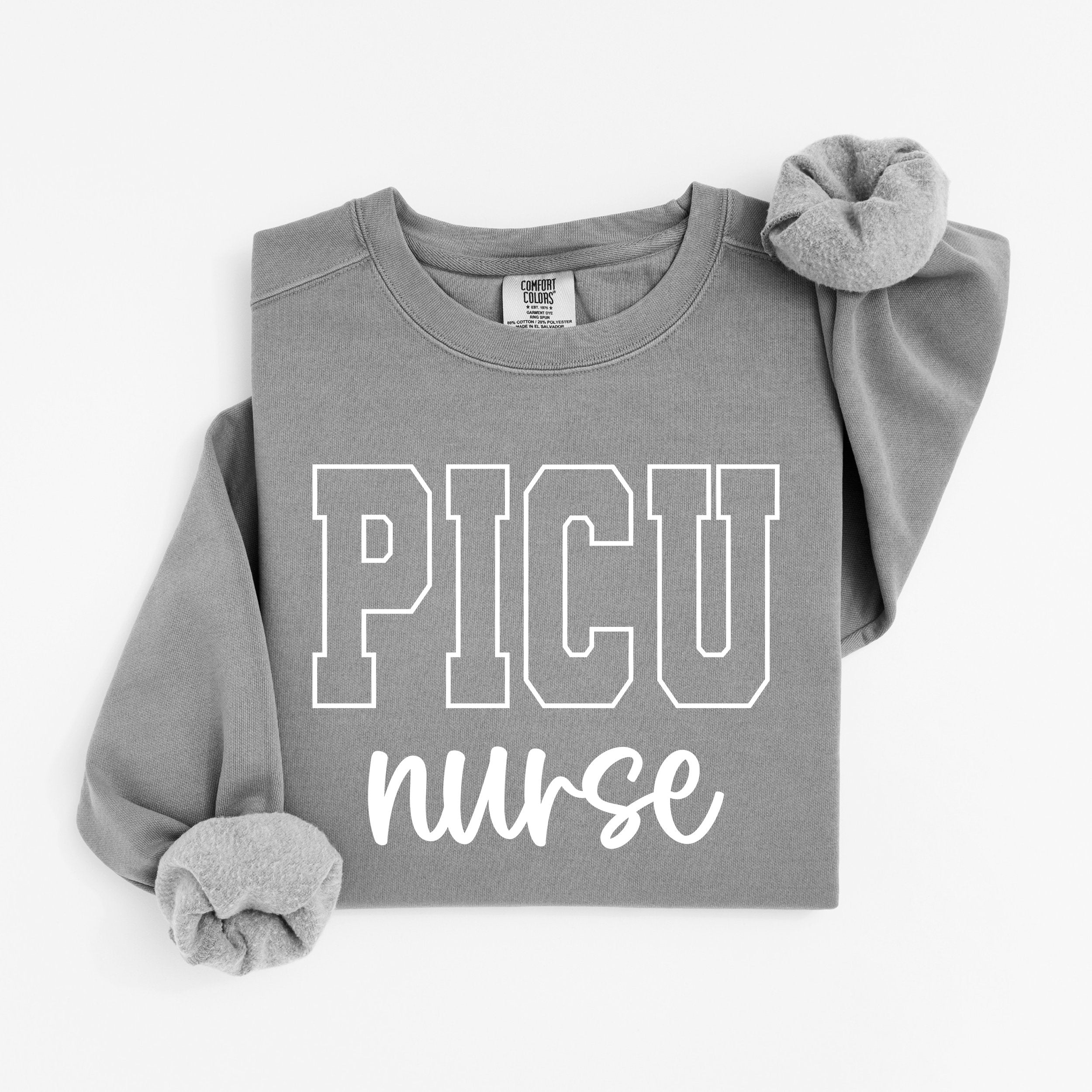 PICU Nurse Varsity Crewneck