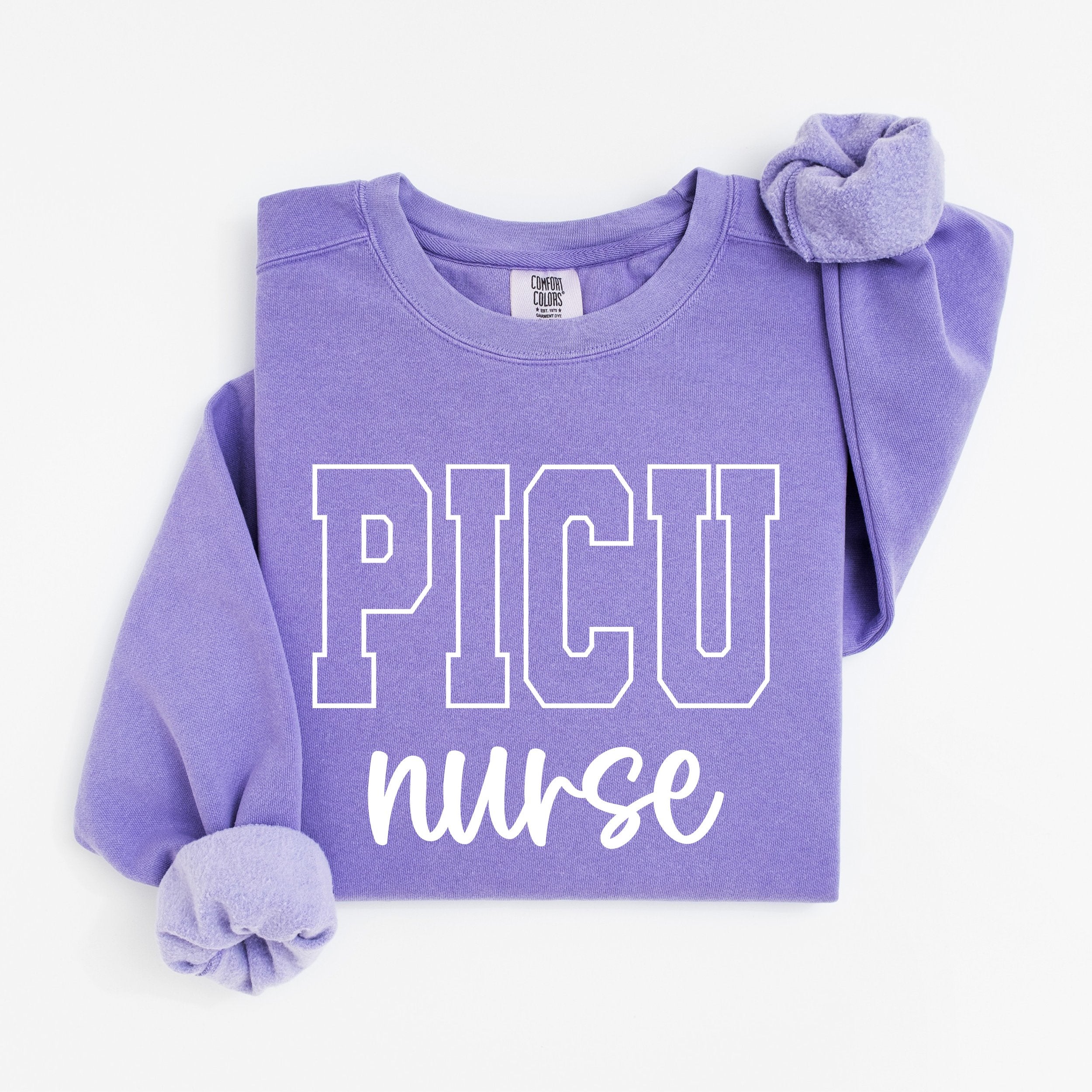 PICU Nurse Varsity Crewneck