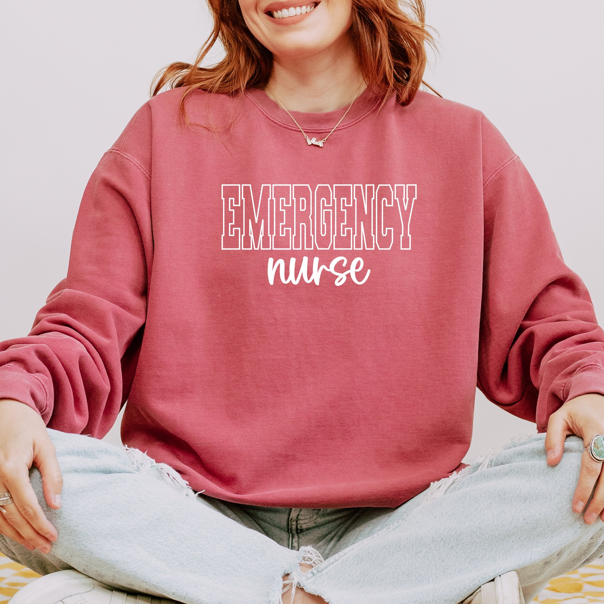 Emergency Nurse Varsity Crewneck