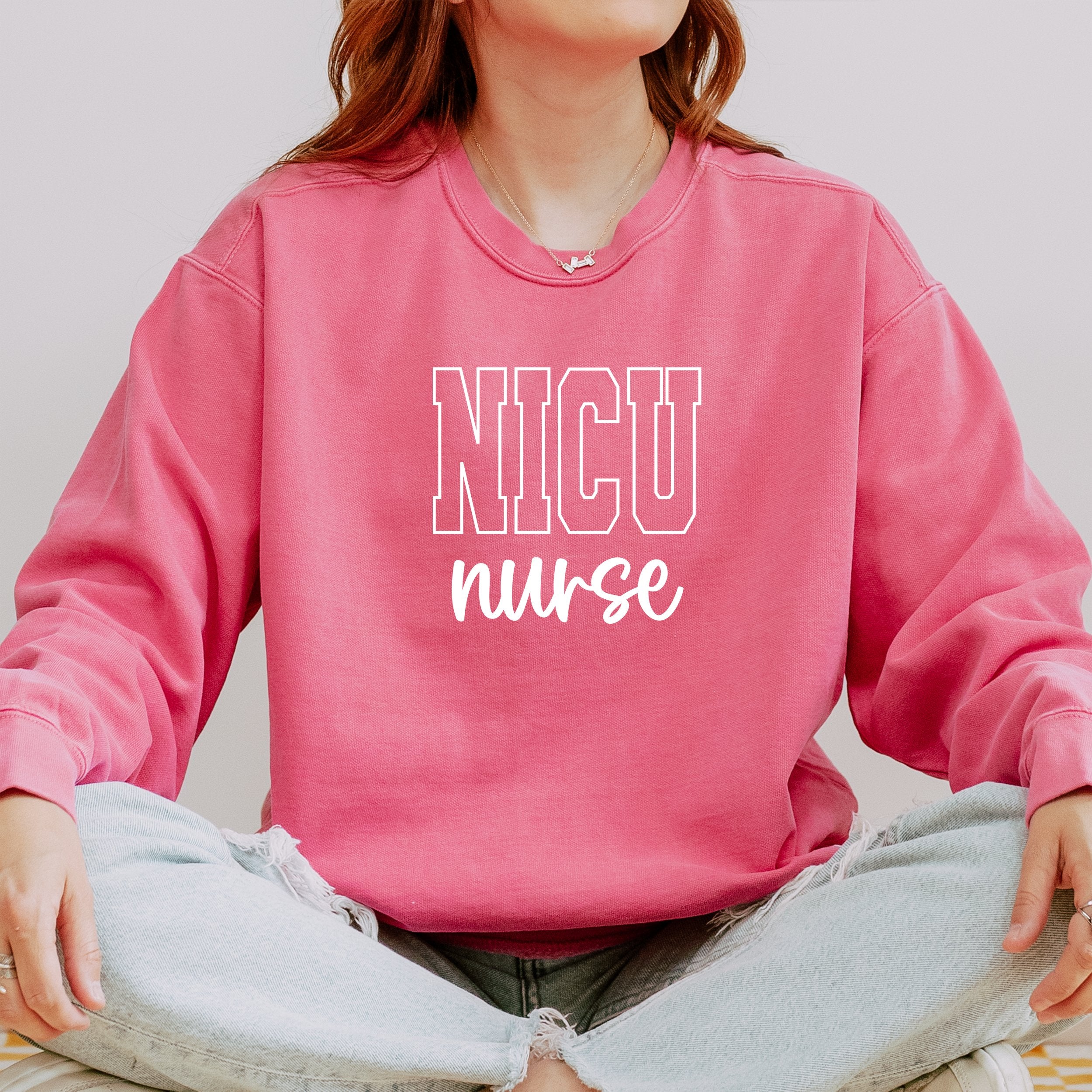 NICU Nurse Varsity Crewneck