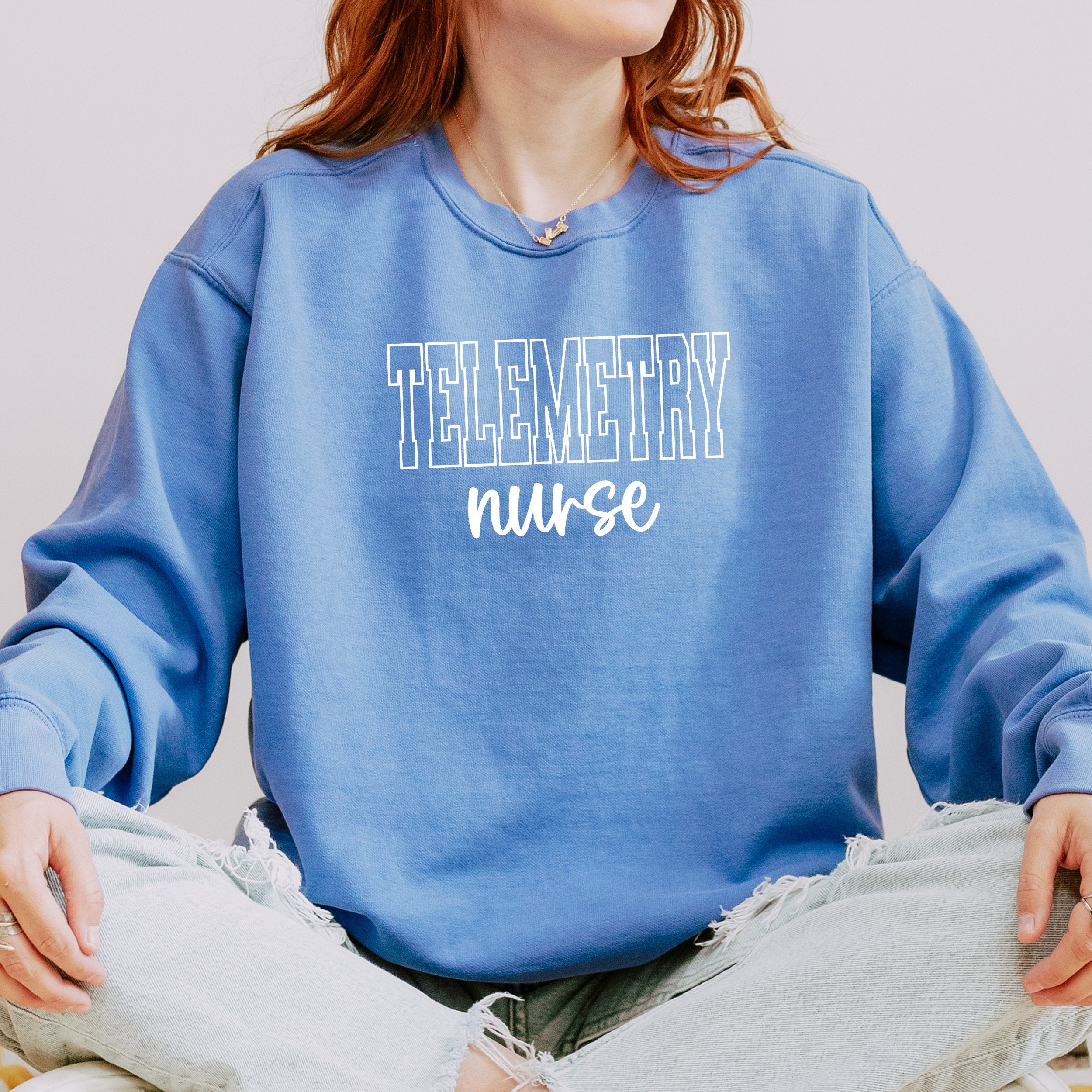 Telemetry Nurse Varsity Crewneck