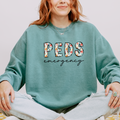 PEDS Emergency Nurse Floral Sweatshirt