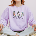 L&D Nurse Floral Sweatshirt