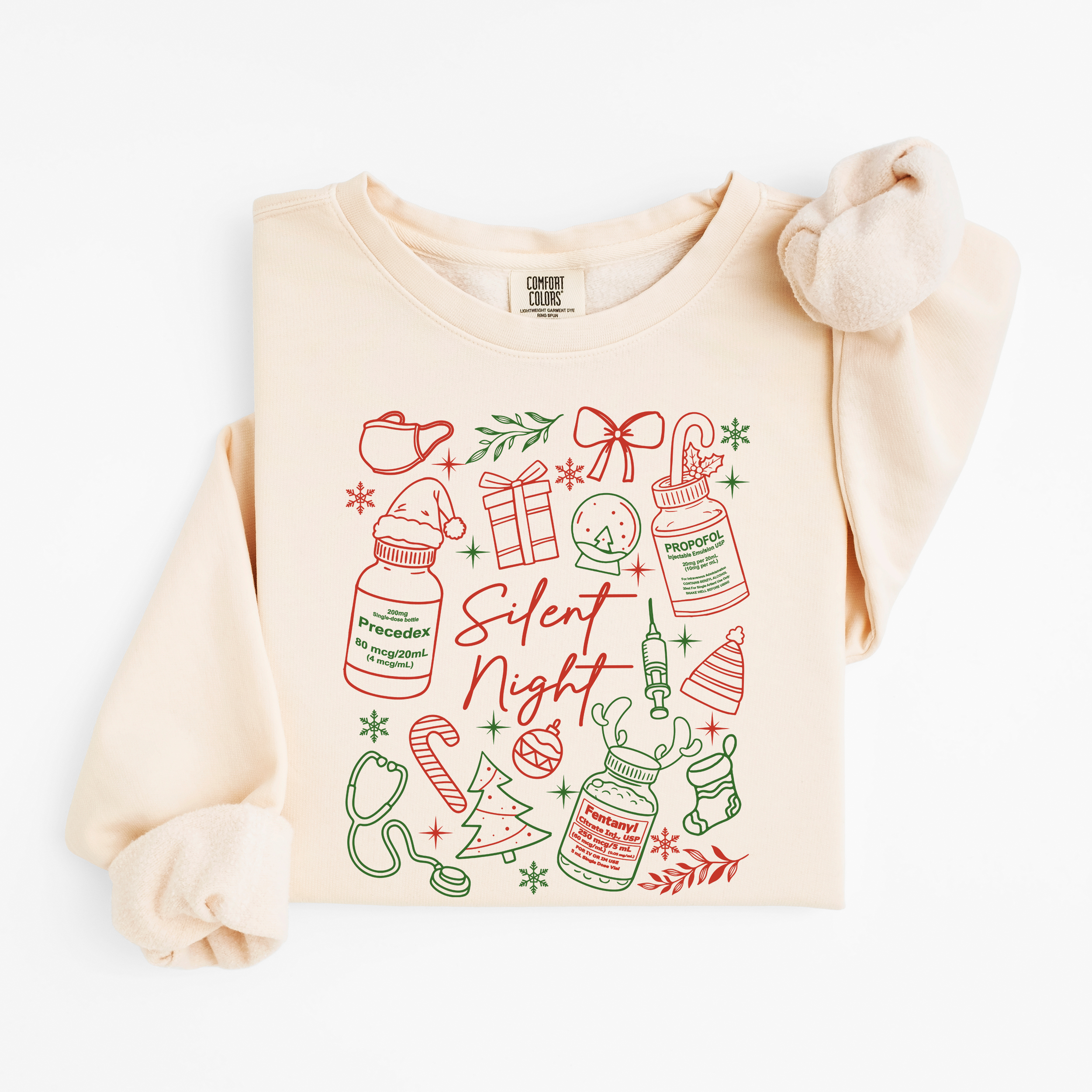 Silent Night Nurse Christmas Sweatshirt